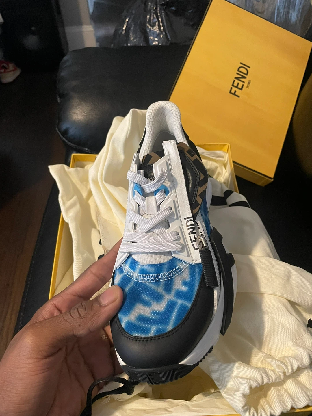 Fendi Flow Sneakers - Blue/White - photo 2
