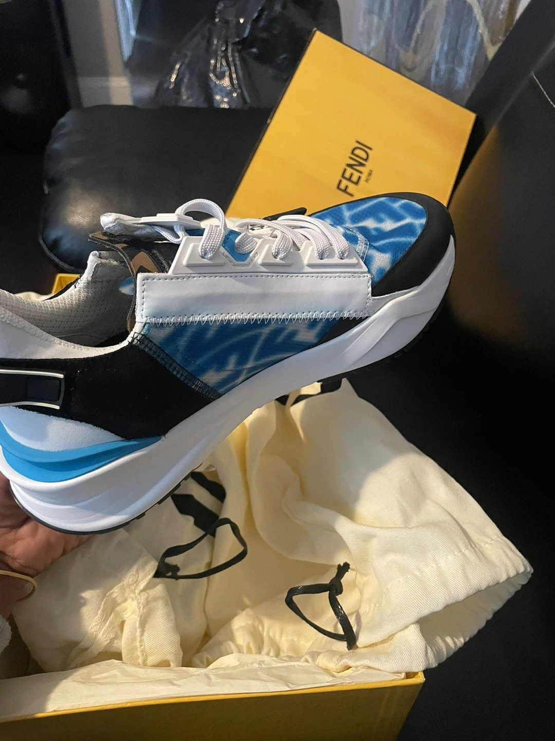 Fendi Flow Sneakers - Blue/White - photo 4