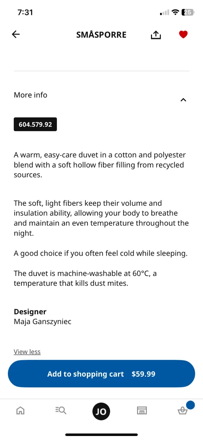 IKEA SMÅSPORRE Duvet - King Size image indicator(4)