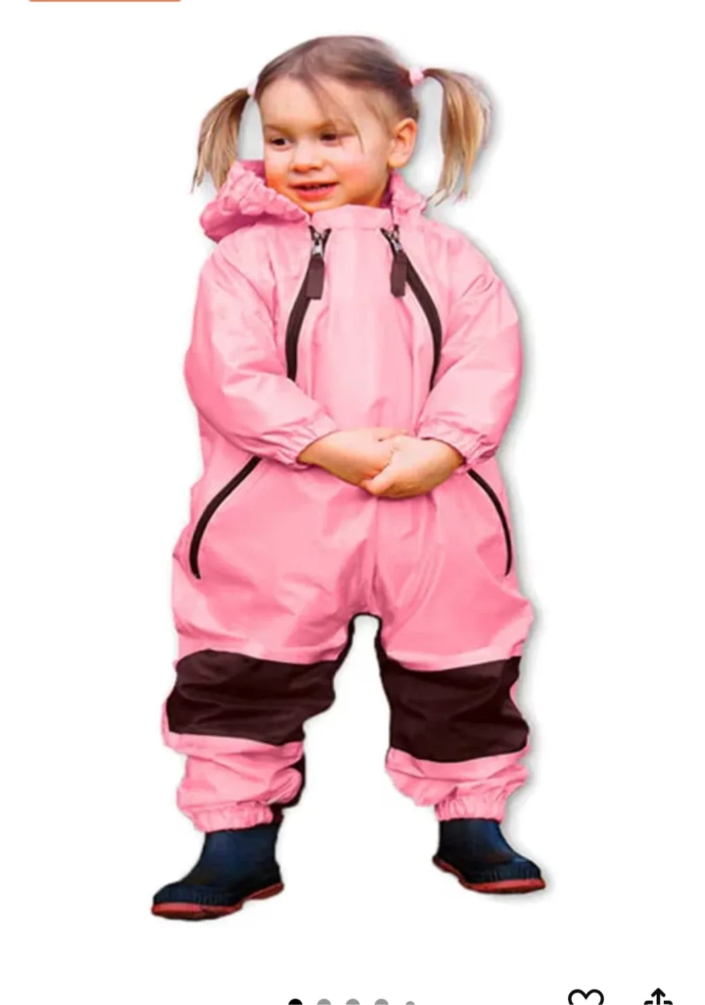 Tuffo Muddy Buddy Rain Waterproof Coveralls - Pink 2T image indicator(3)