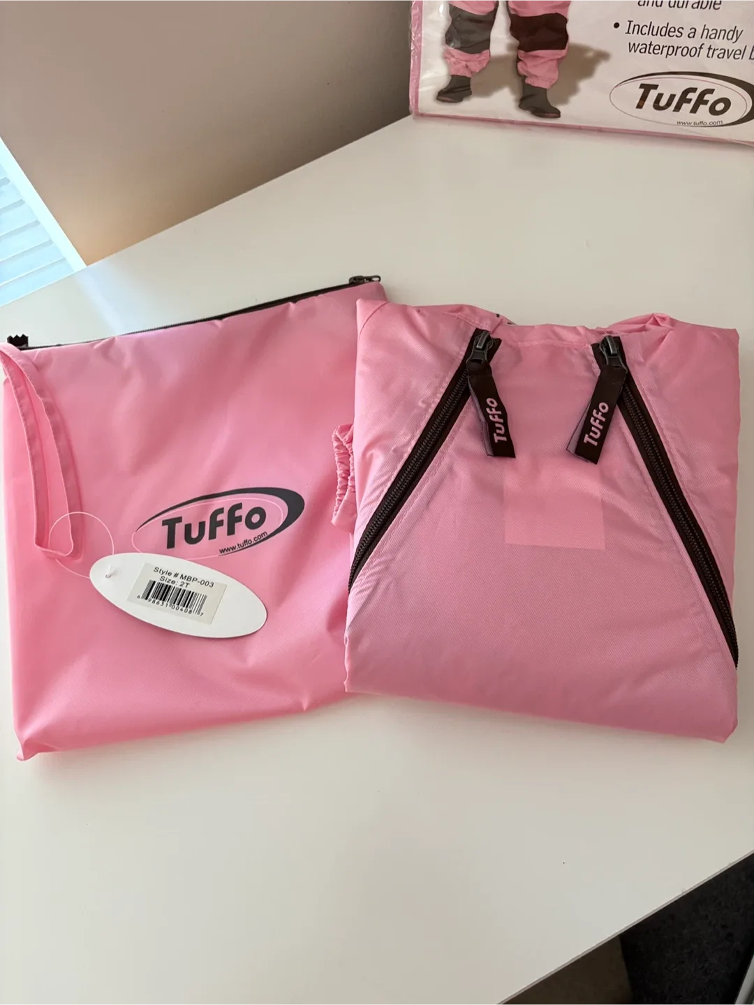 Tuffo Muddy Buddy Rain Waterproof Coveralls - Pink 2T image indicator(4)