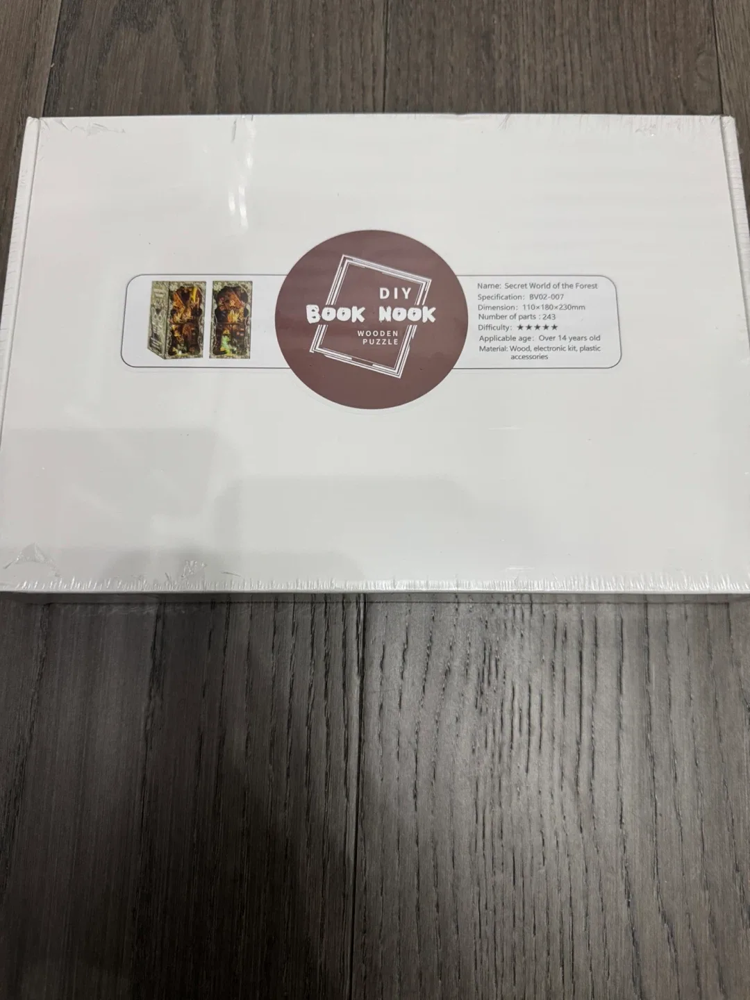 DIY Booknook for Adults with LED Light, 3D Wooden Puzzle image indicator(6)