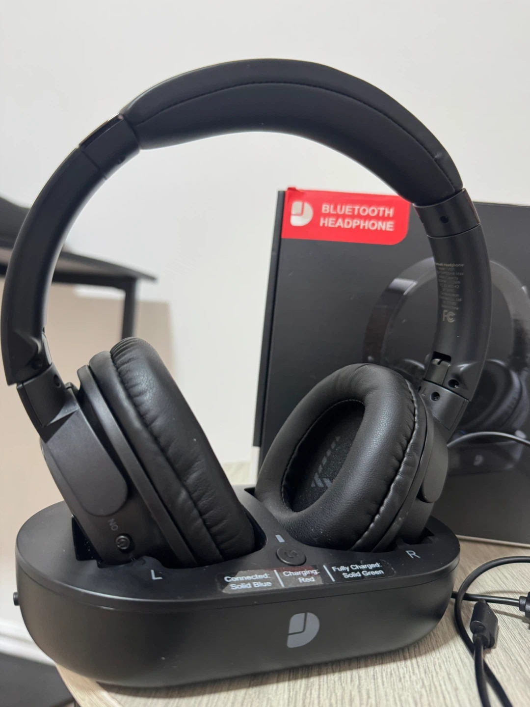 Bluetooth Headphones with Charging Stand & Cables - photo 2