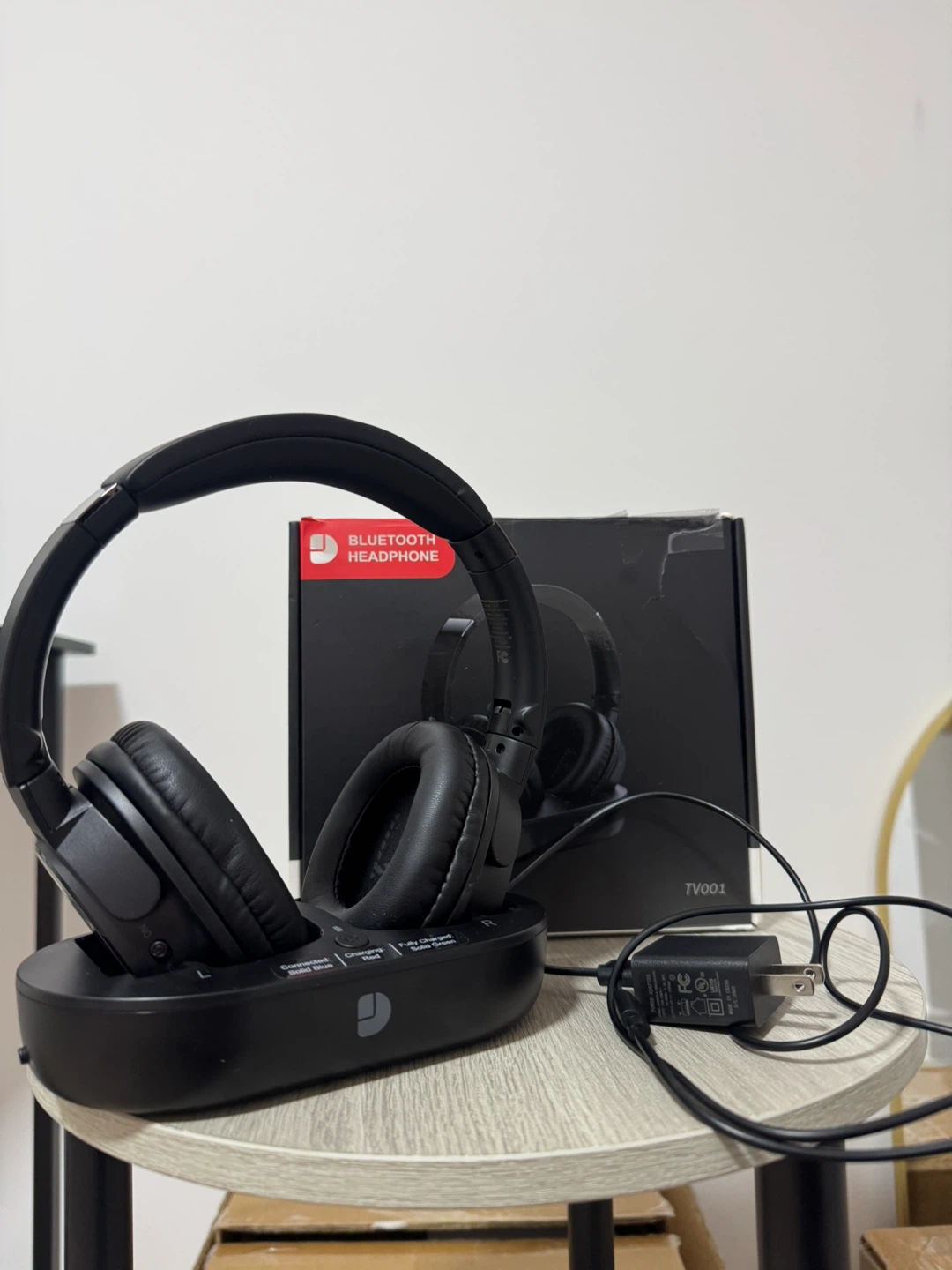 Bluetooth Headphones with Charging Stand & Cables