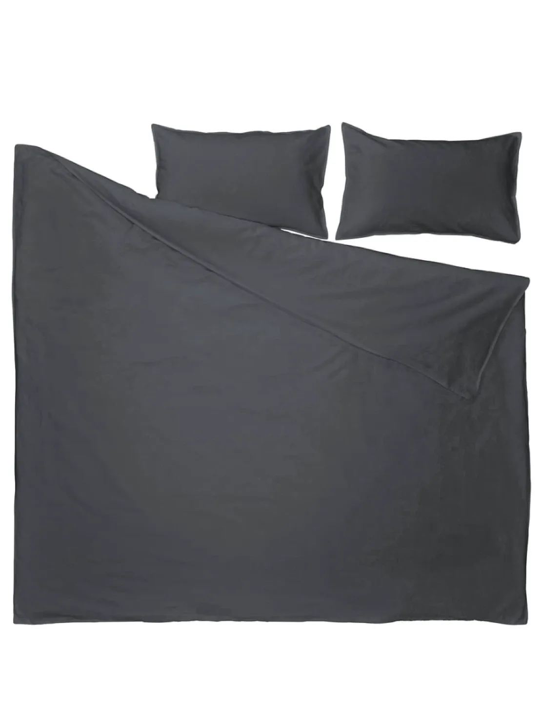 IKEA RUNDHAGTHORN King Duvet Cover Set - Anthracite image indicator(6)