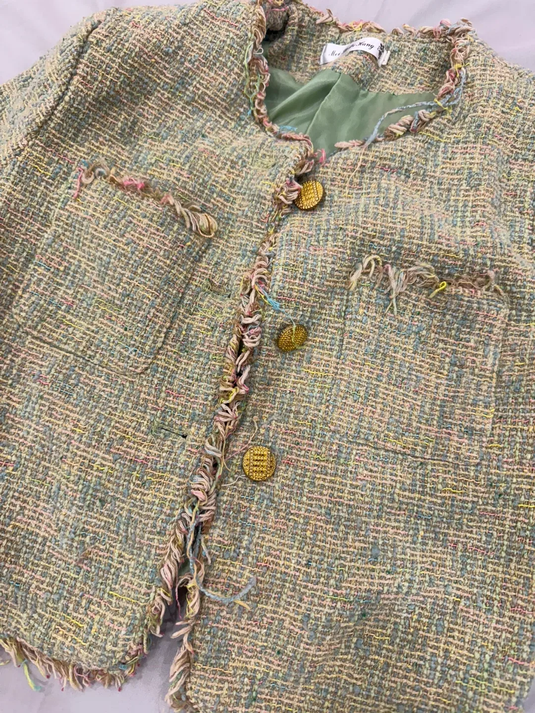 Tweed Jacket - Green, Size Small image indicator(2)