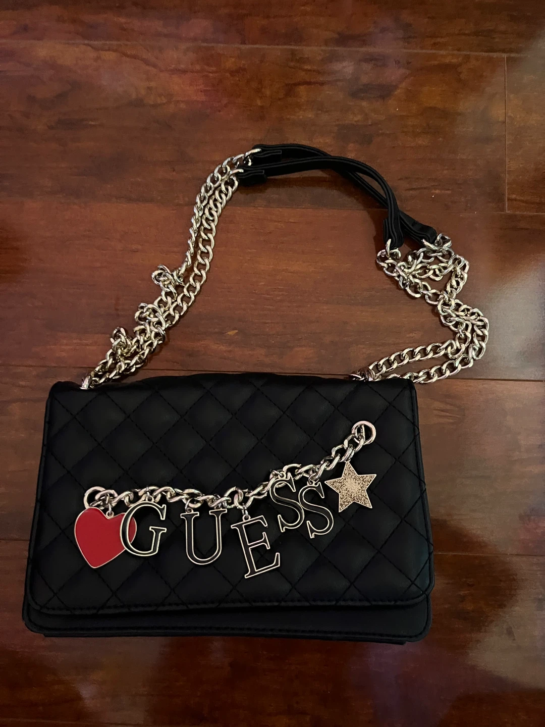 Black Guess Charm Handbag