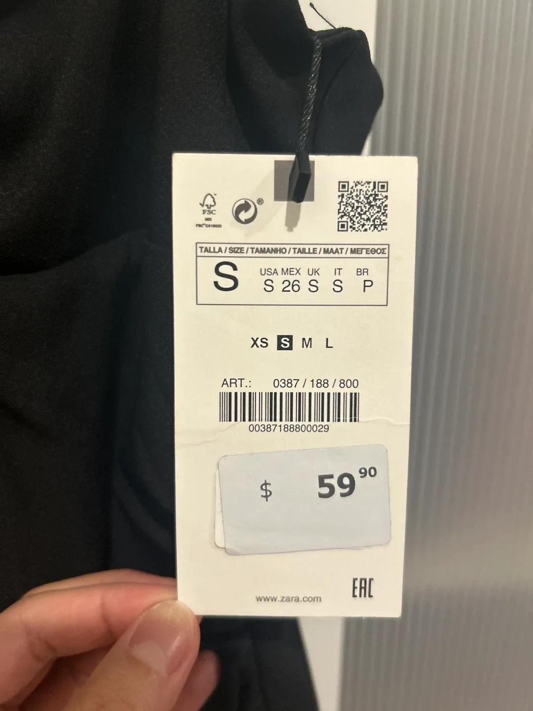 Zara Black Mini Dress - Size S image indicator(3)