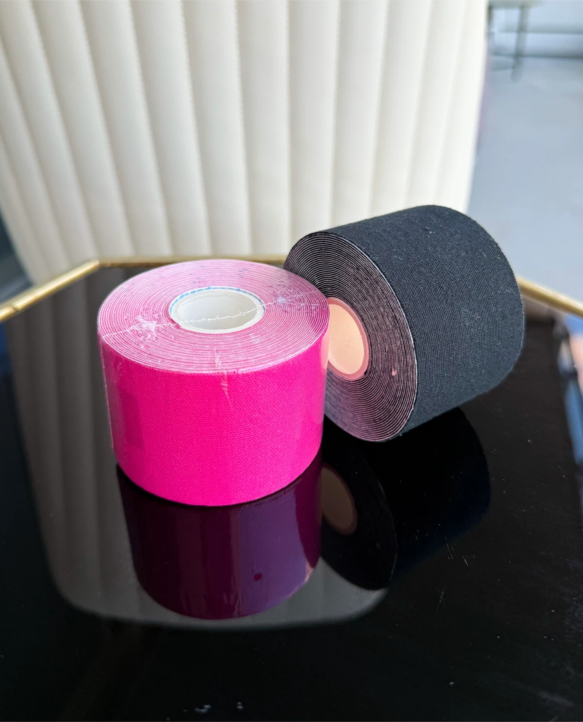 Kinesiology Tape Rolls – Pink & Black (Muscle & Joint Support)