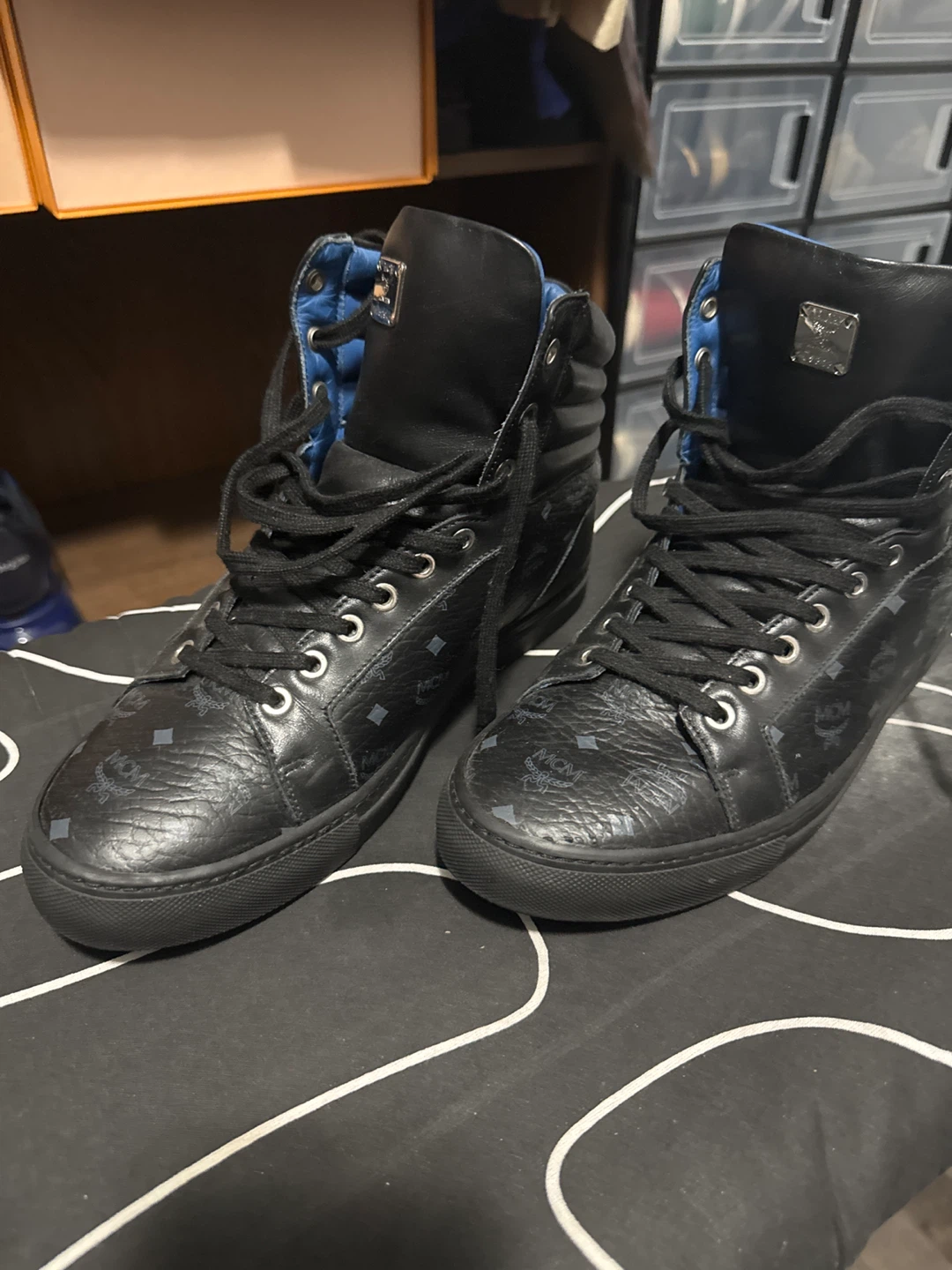 MCM Black High-Top Sneakers