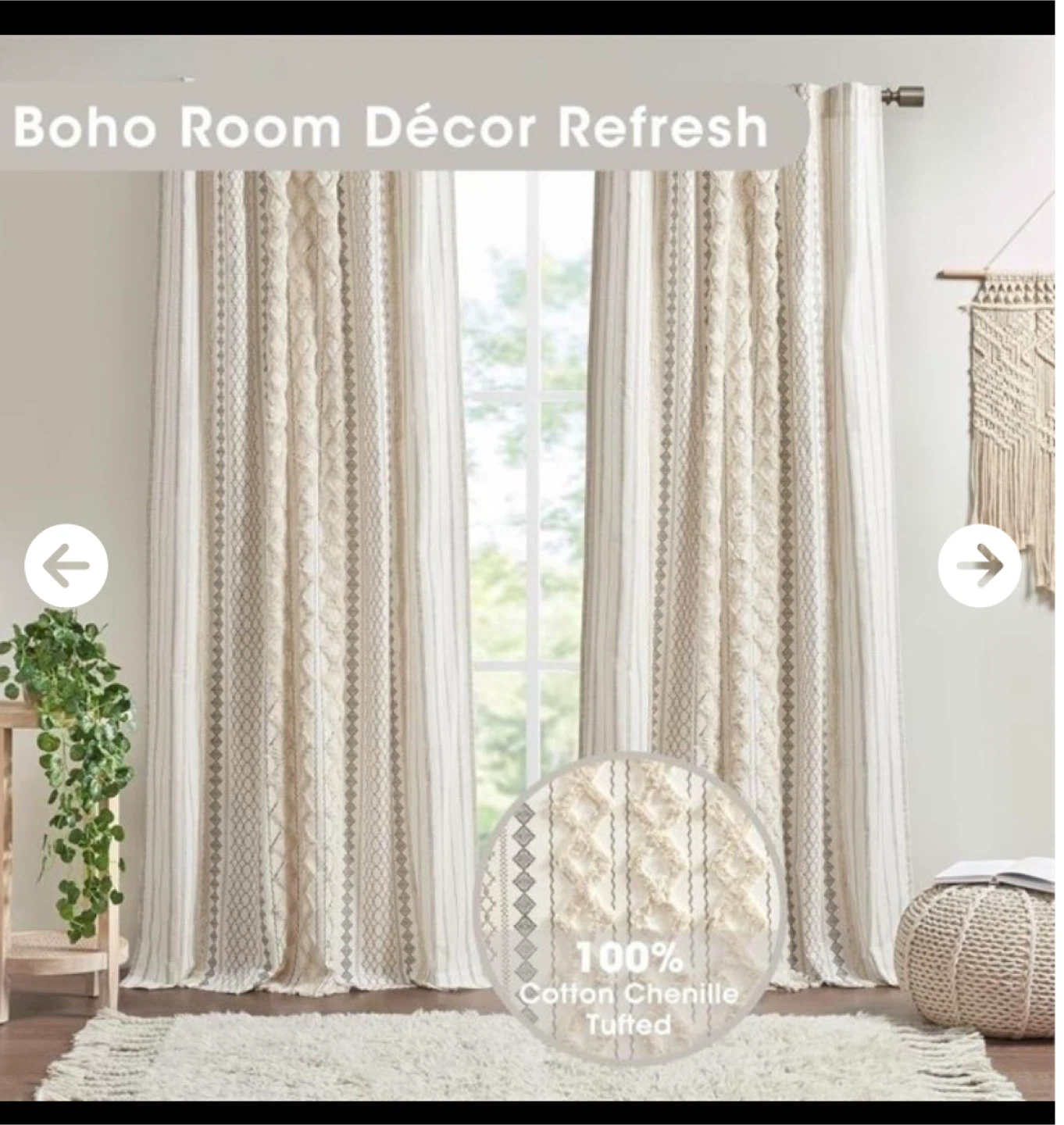 INK+IVY Imani 100% Cotton Single Panel Curtain - photo 2