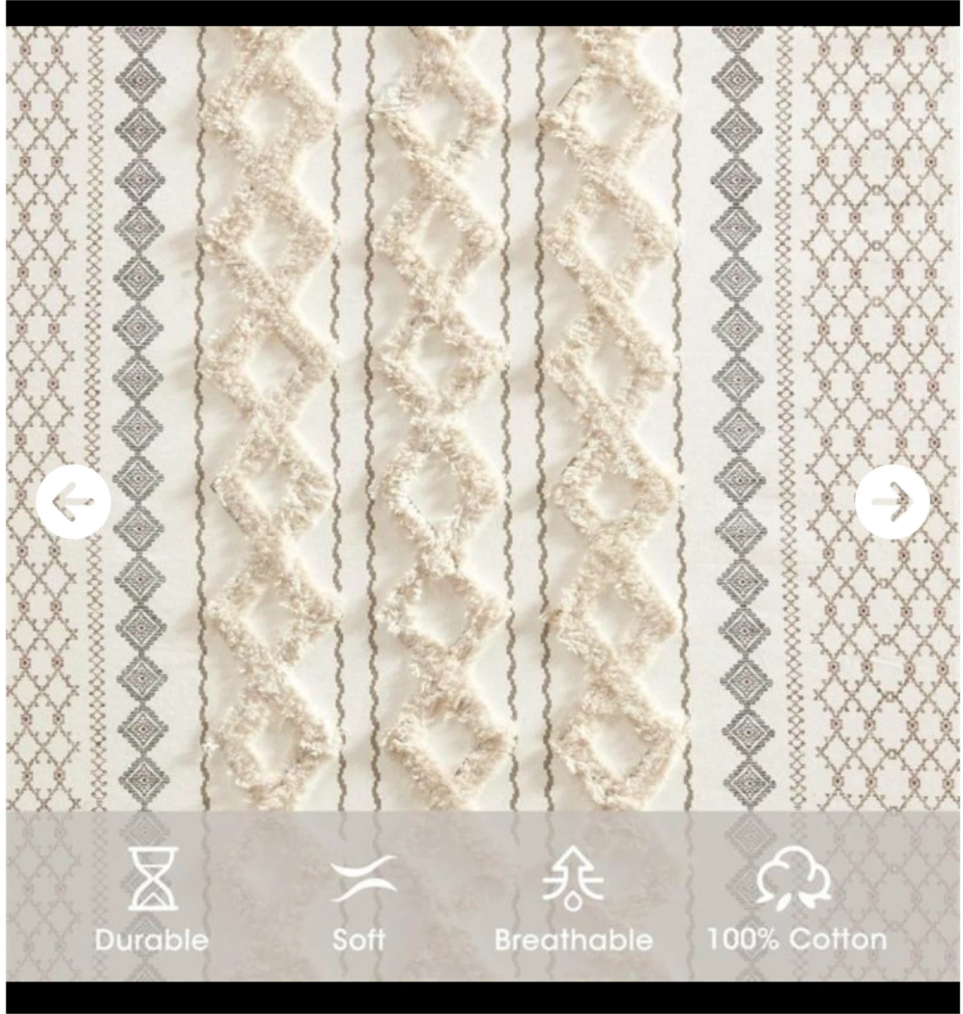 INK+IVY Imani 100% Cotton Single Panel Curtain - photo 3