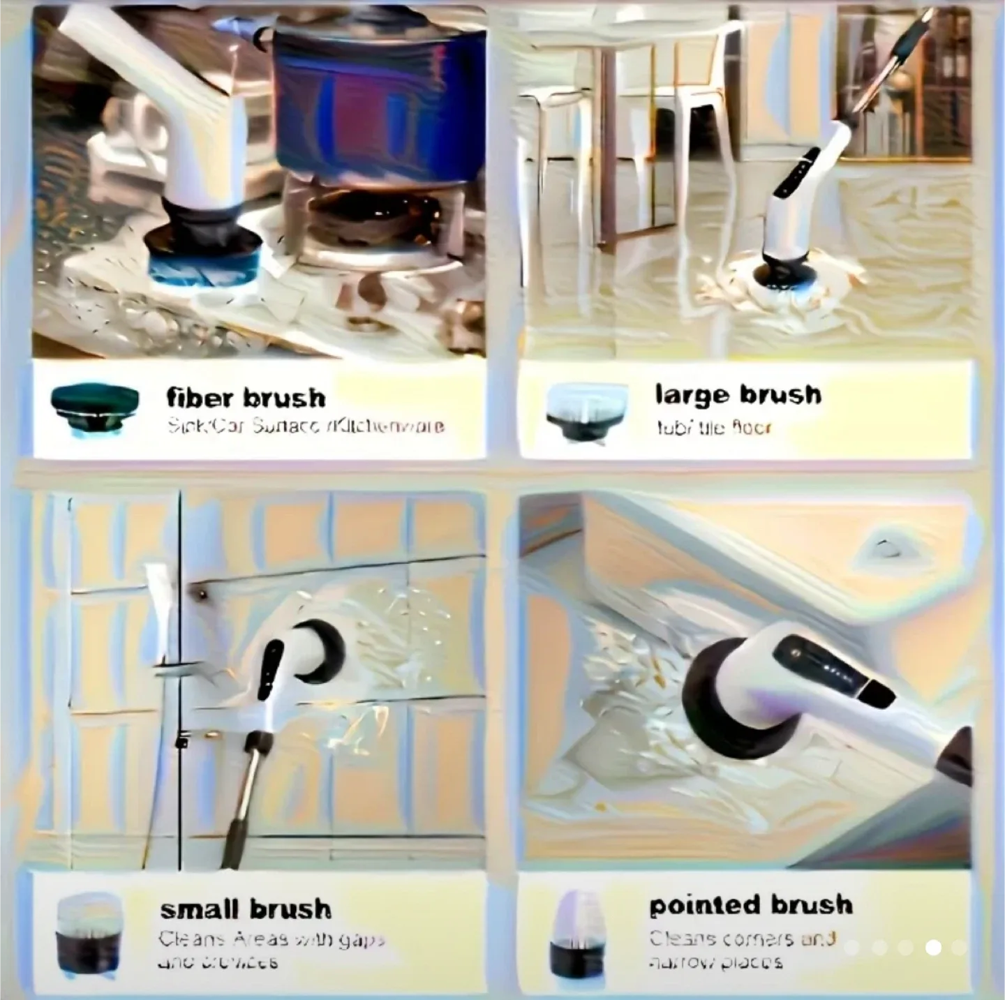 Electric  Spin Scrubber with Replaceable Brush Heads image indicator(2)