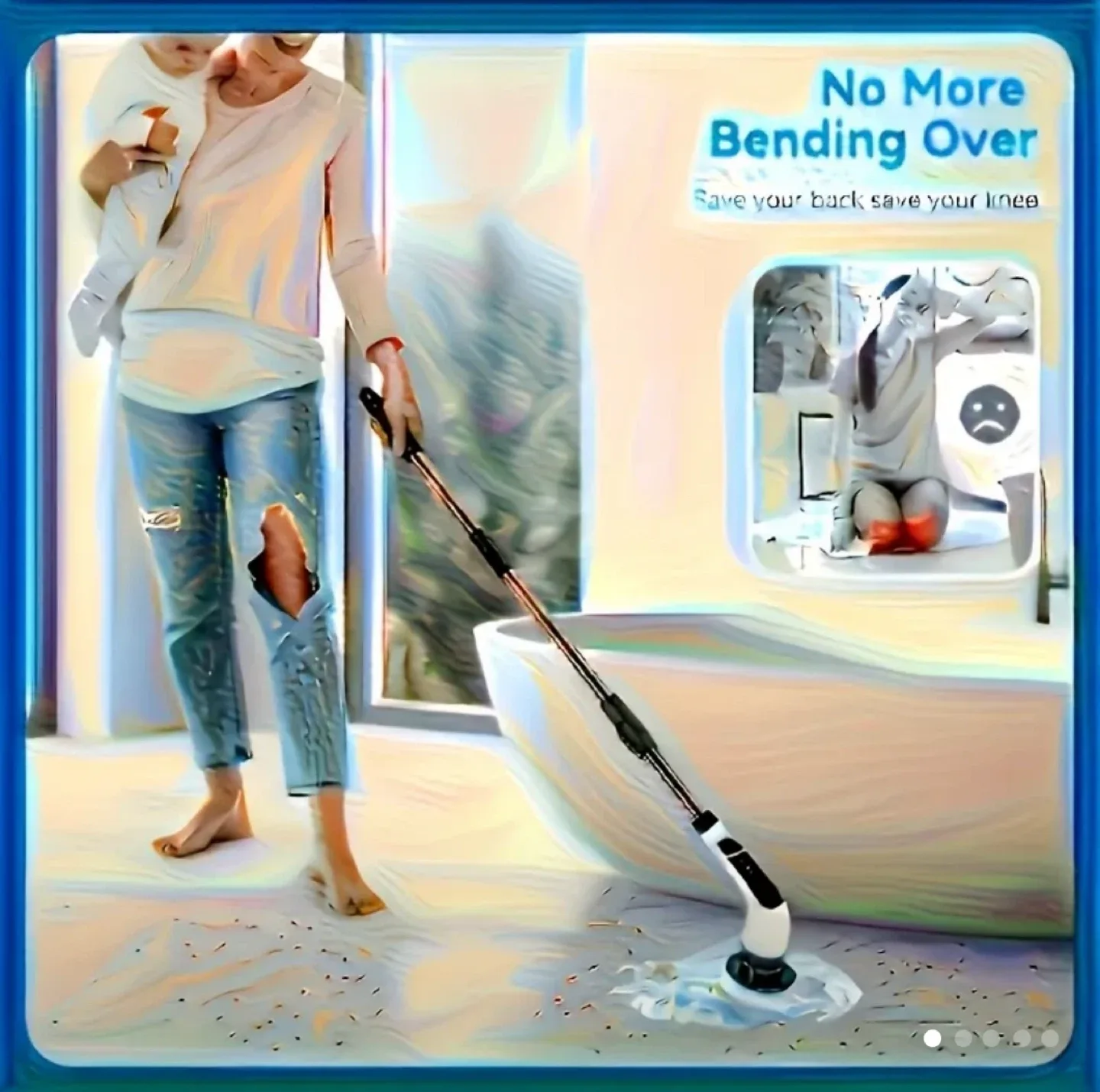 Electric  Spin Scrubber with Replaceable Brush Heads image indicator(4)