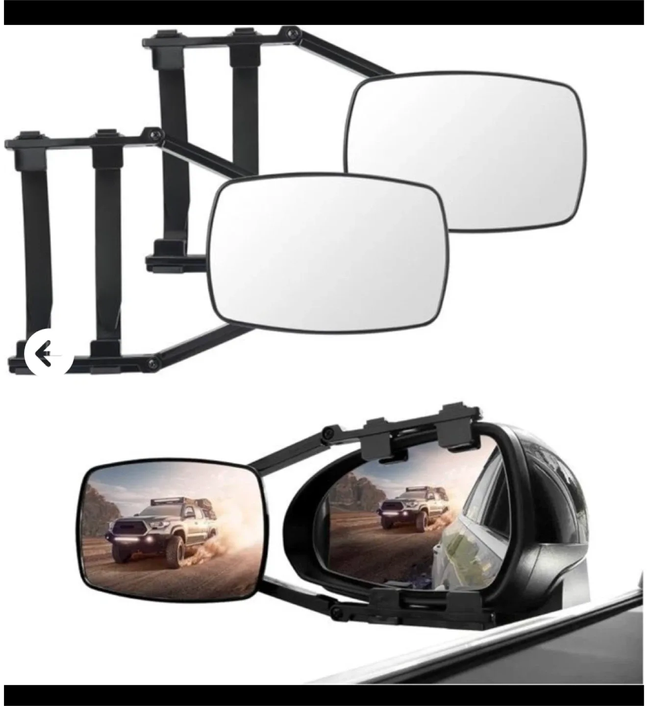 2PCS Mirror Extenders for Towing,Clip on Towing Mirrors thumbnail