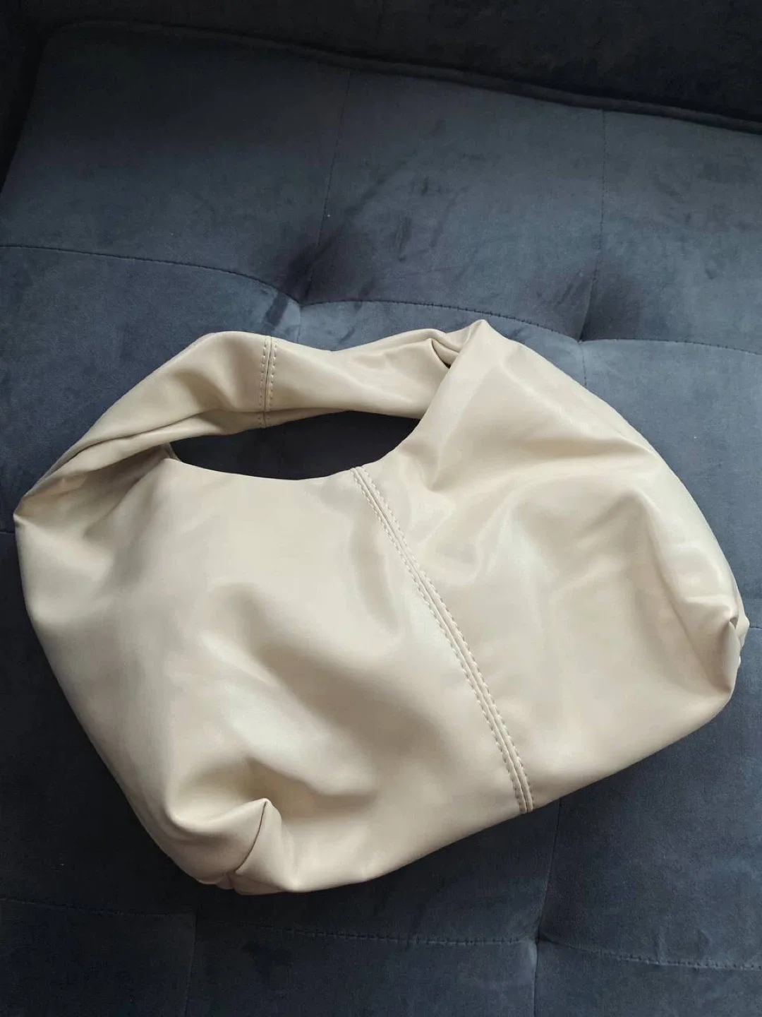 Hobo Bag with Ruched Strap beige image indicator(6)
