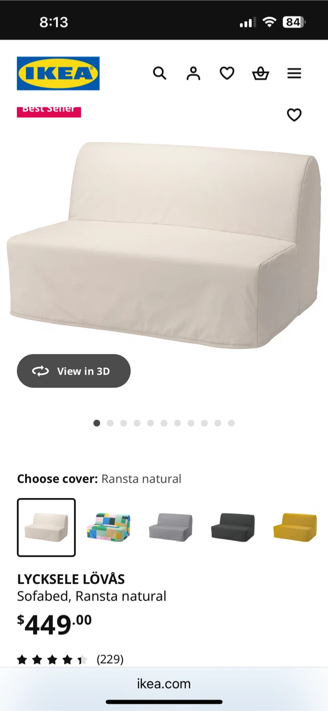 Ikea couch with Blue Cover - photo 5