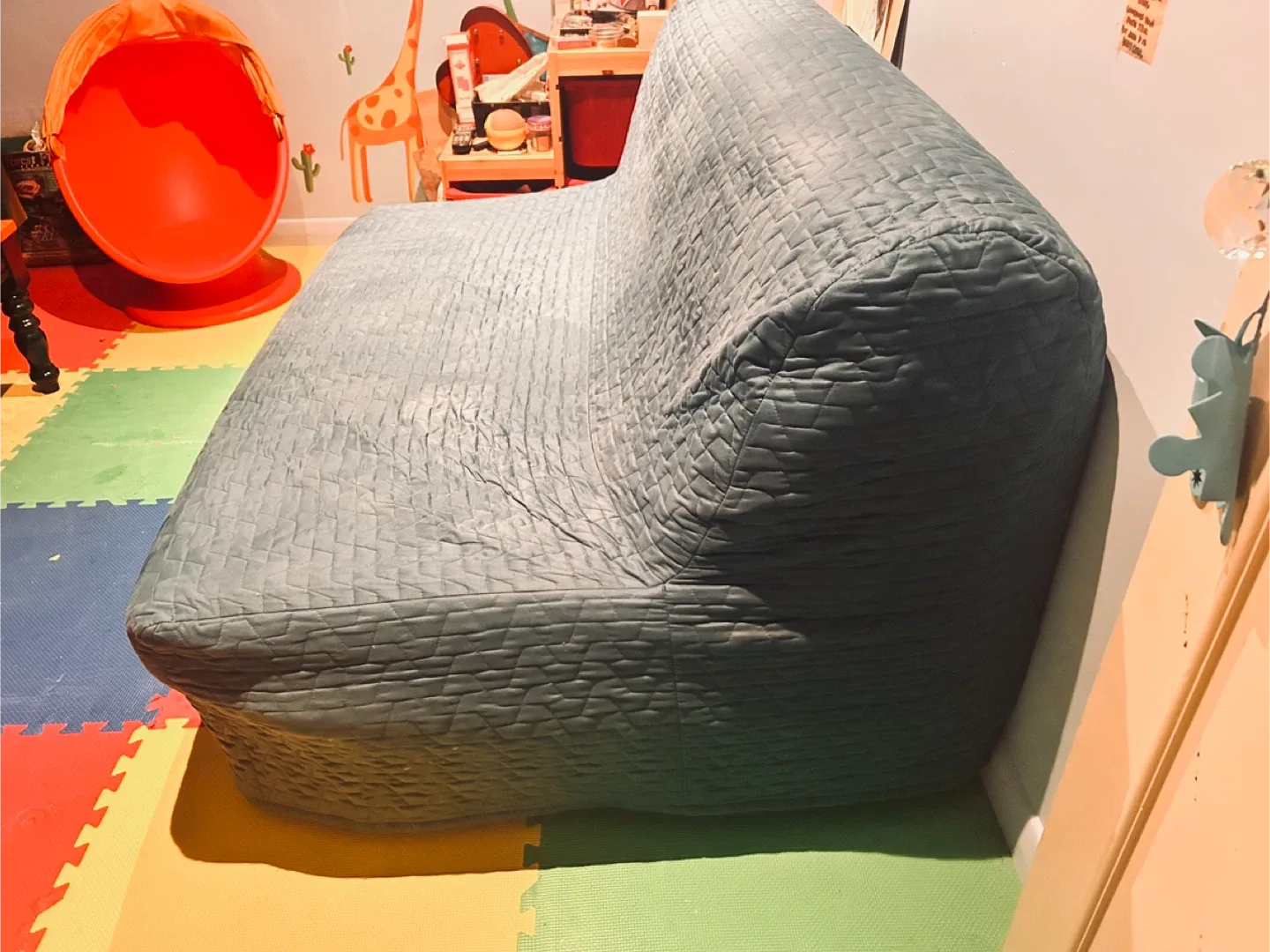 IKEA Lycksele Lovas Sofabed with Blue Cover image indicator(2)