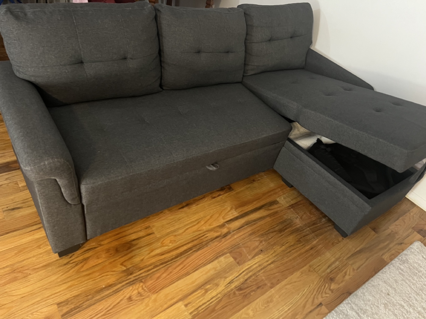 Gray Sectional Sofa with Storage