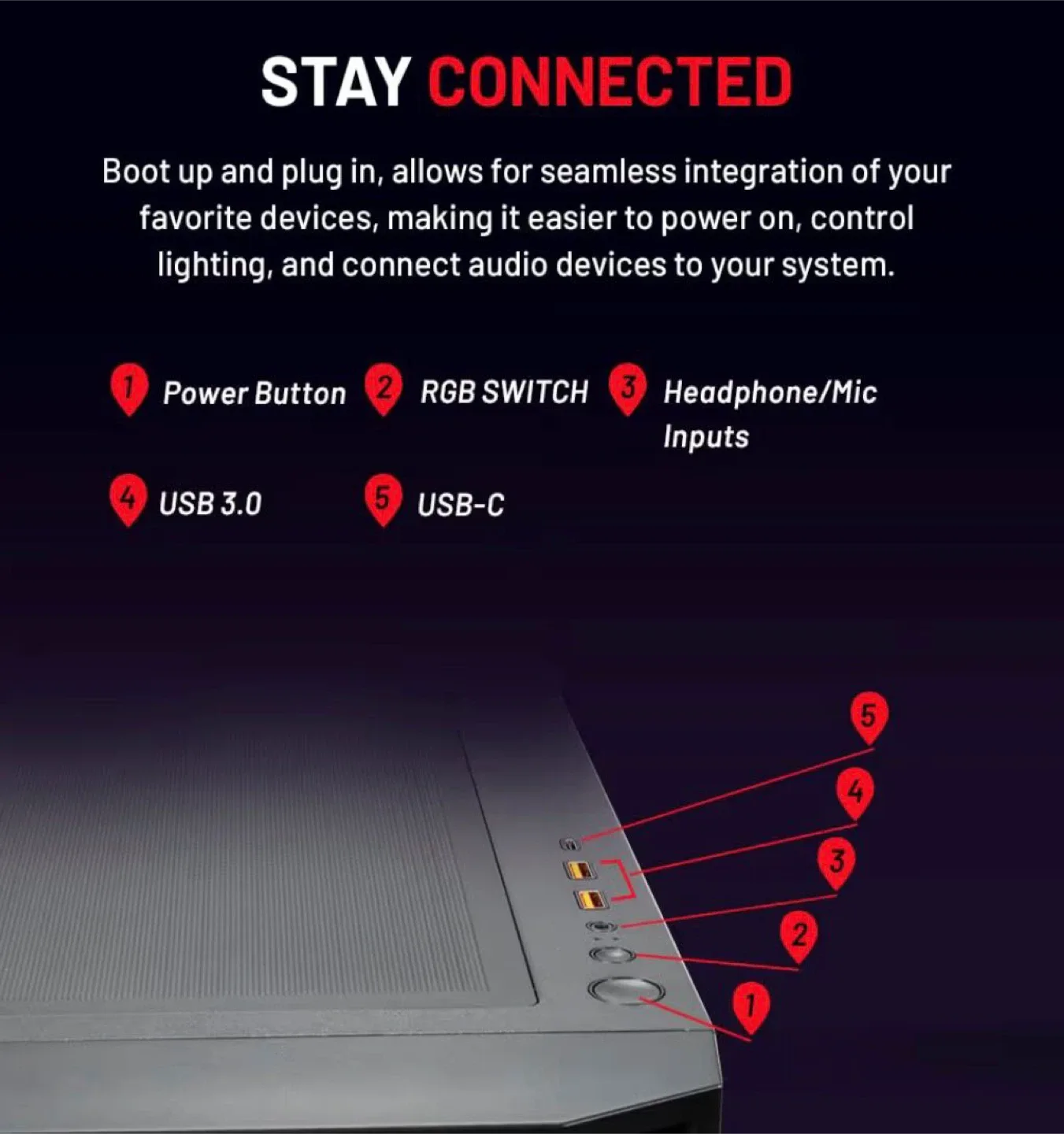 Gaming PC-Expandable Mid-Tower PC with RGB Lighting image indicator(4)