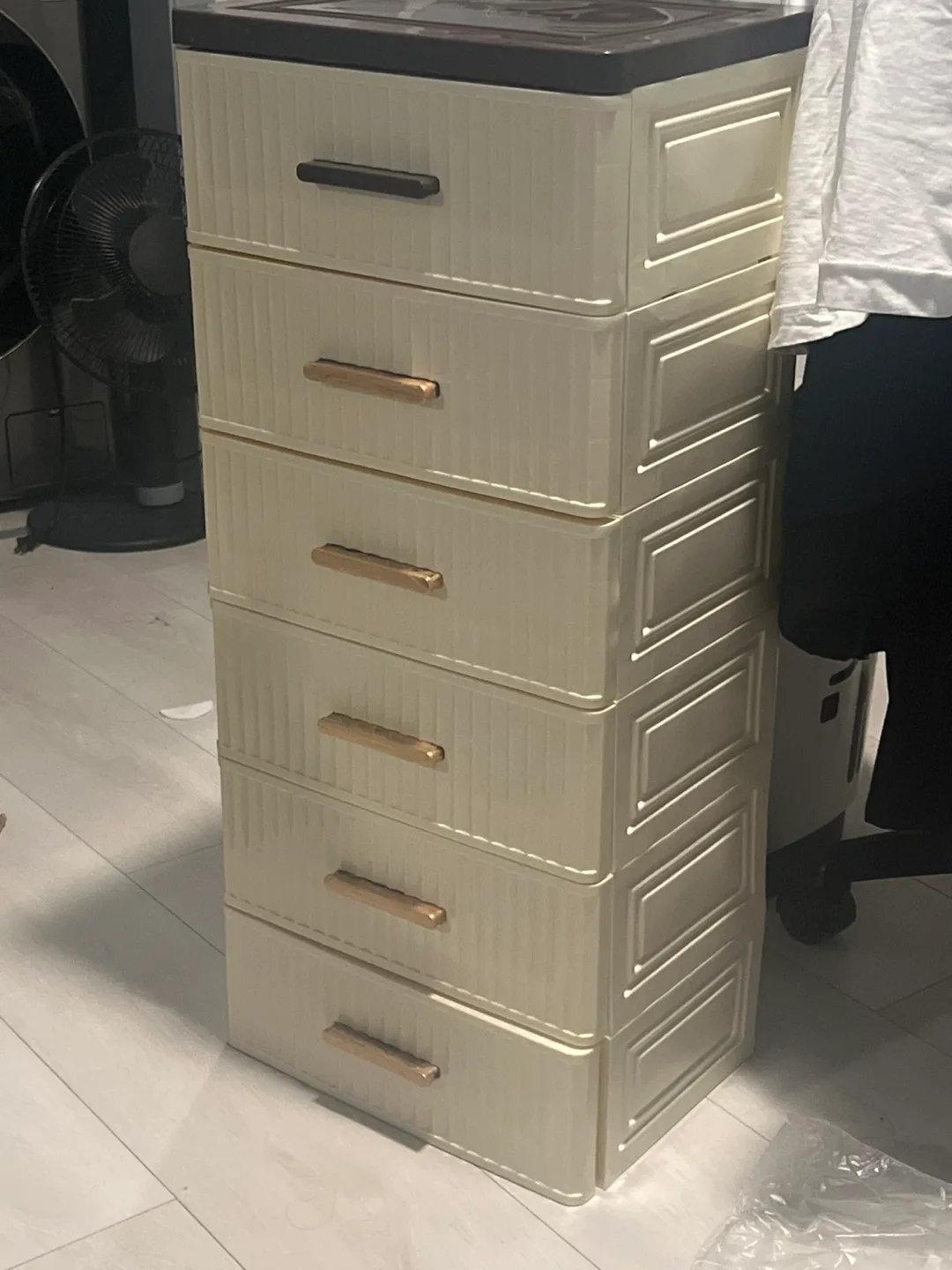 5-Drawer Storage Tower - Beige thumbnail