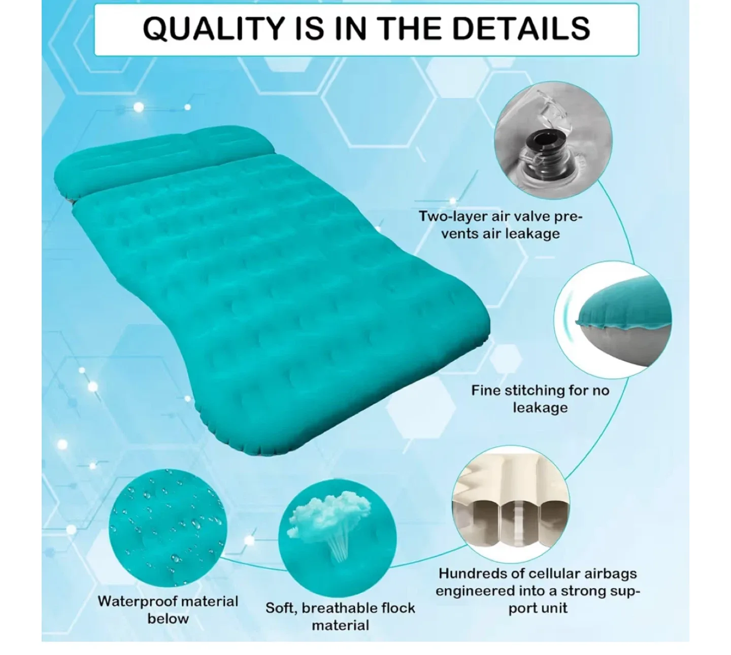 Inflatable Car Mattress - Camping, Travel image indicator(2)