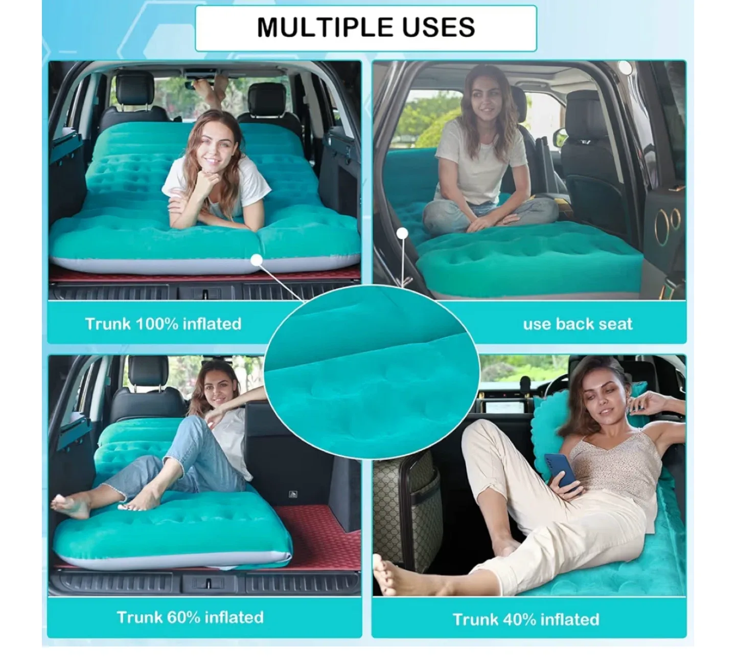 Inflatable Car Mattress - Camping, Travel image indicator(3)