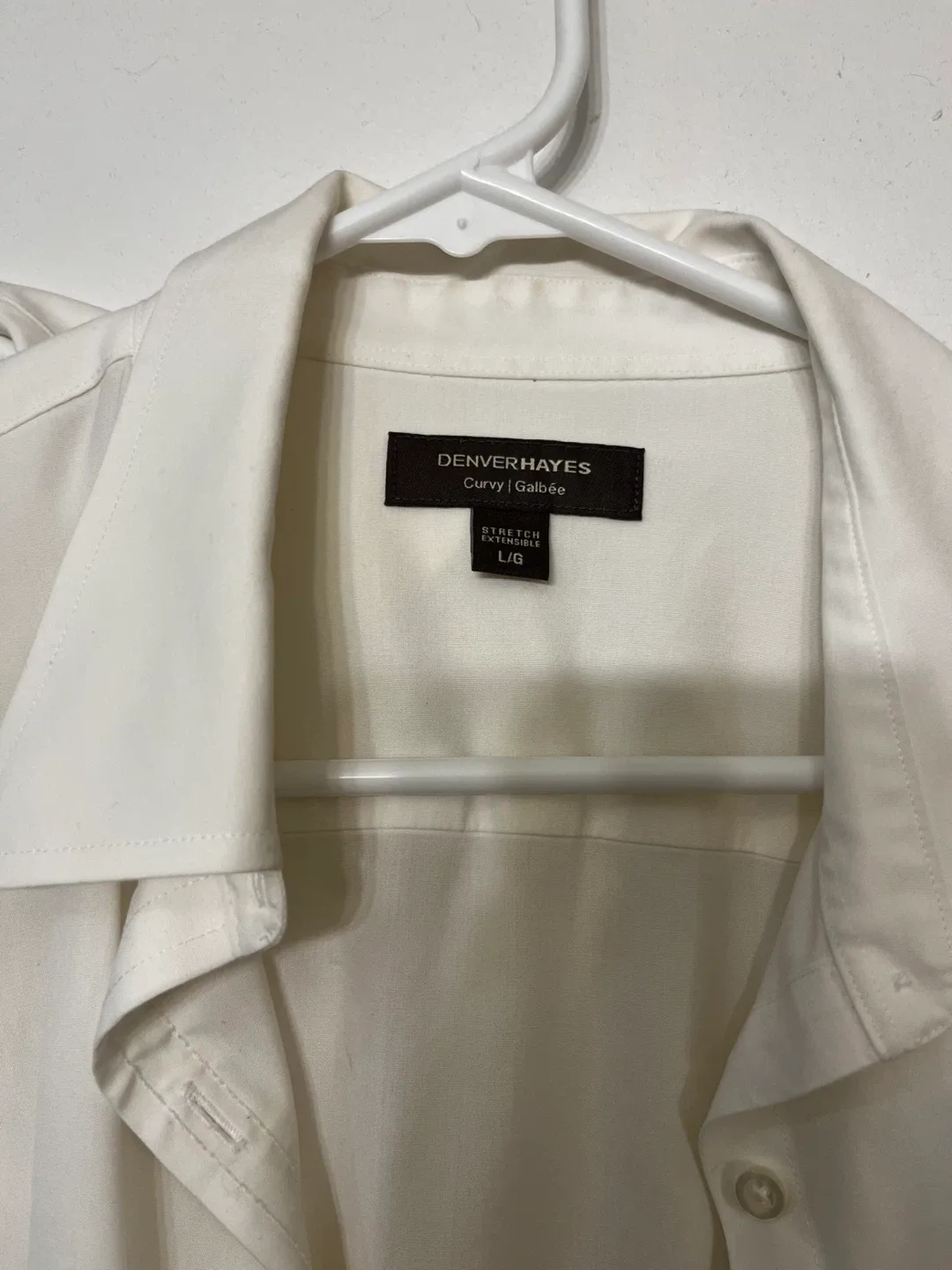 Denver Hayes Curvy/Galbée White Shirt - L/G image indicator(2)