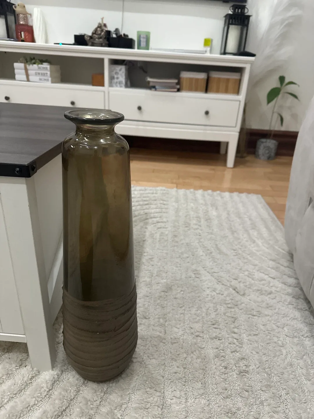 Tall Brown Glass Vase image indicator(3)