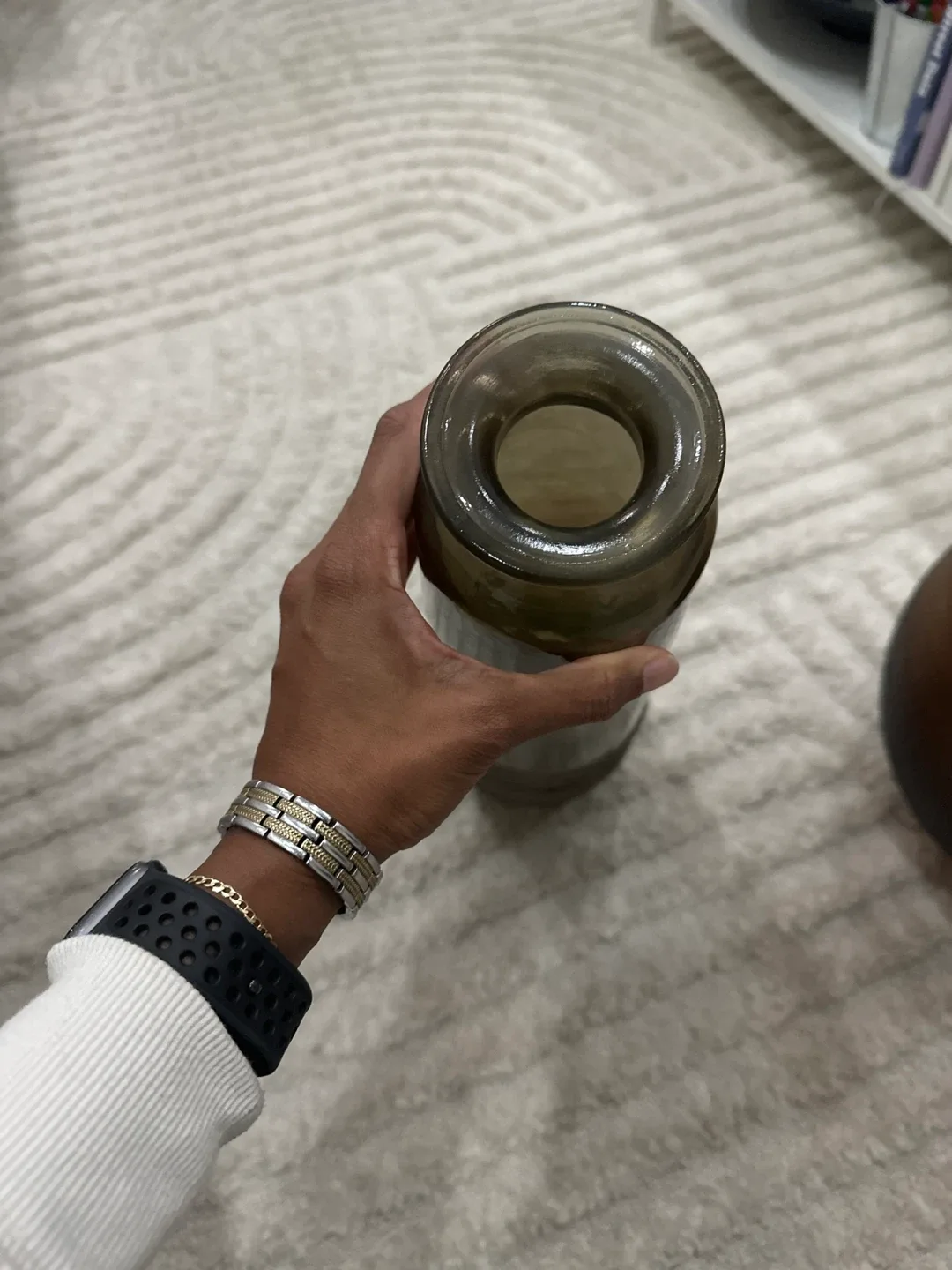 Tall Brown Glass Vase image indicator(2)