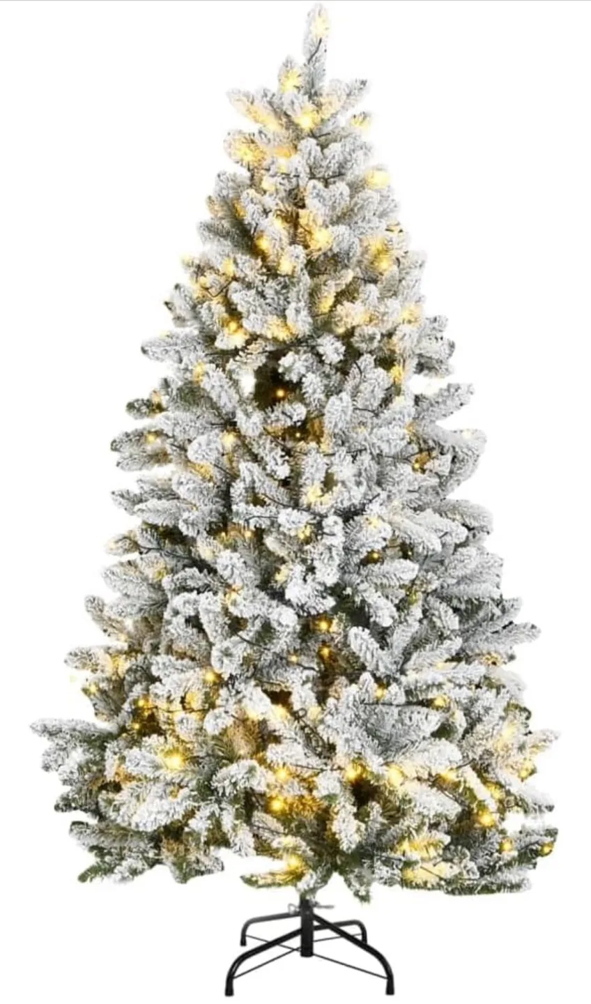 Flocked Artificial Christmas Tree - 6ft
