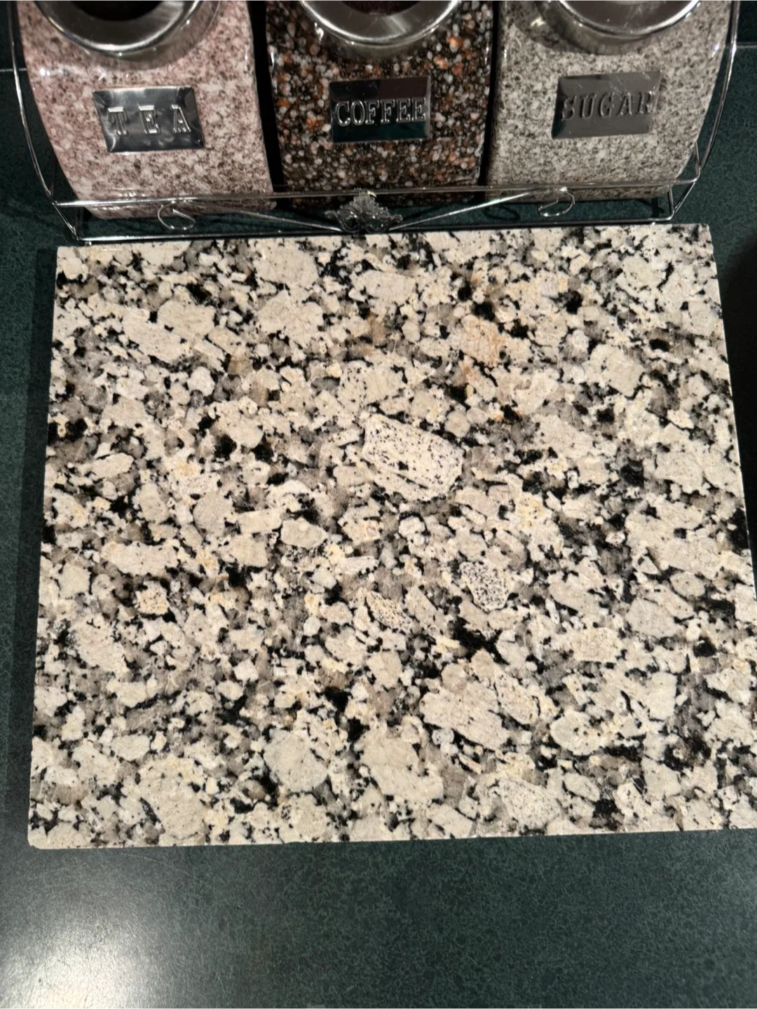 Tea, Coffee, Sugar Canisters with Granite Board image indicator(3)