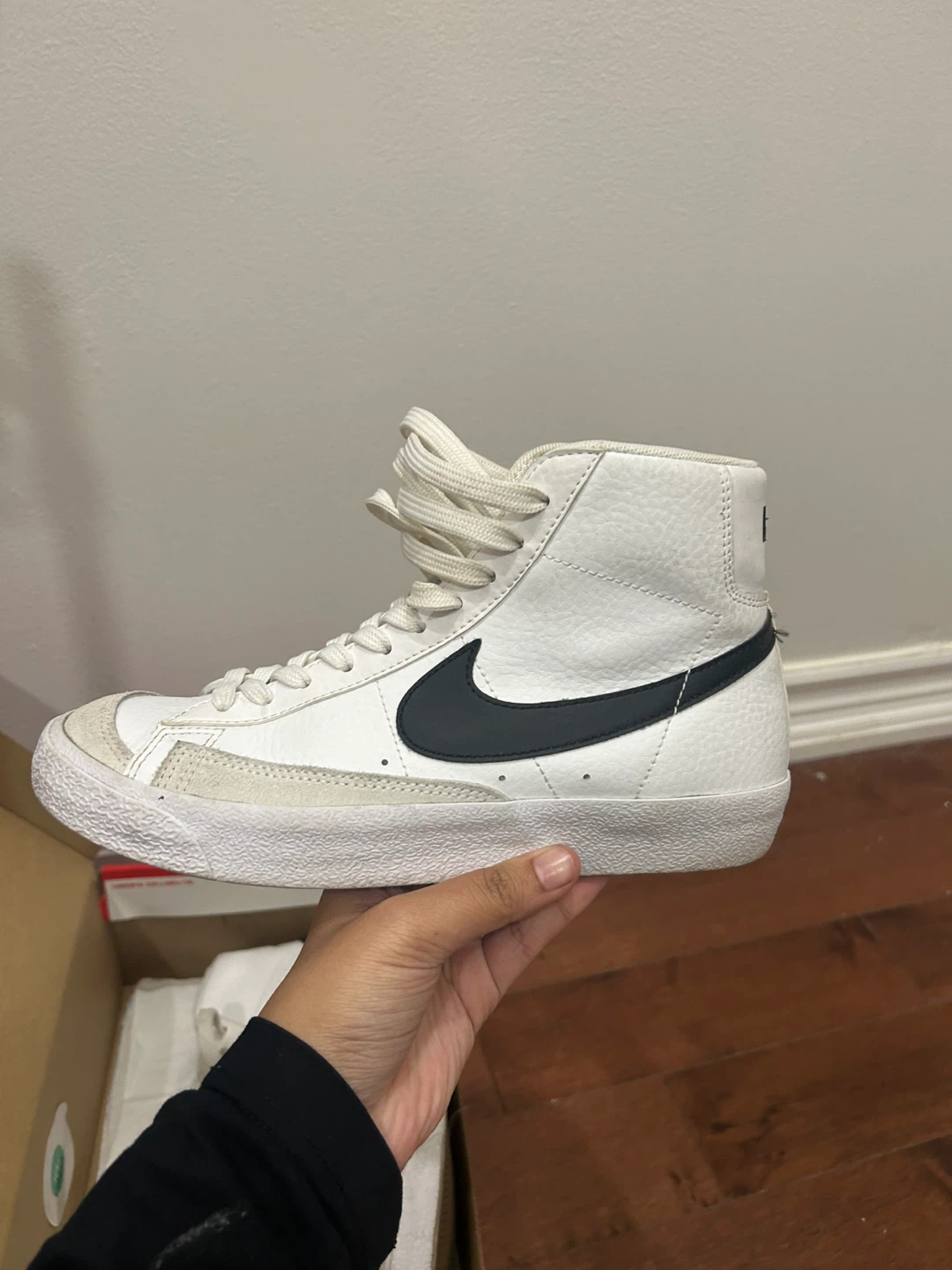 Nike Blazer Mid '77 White/Black 5.5Y (7W) - photo 4