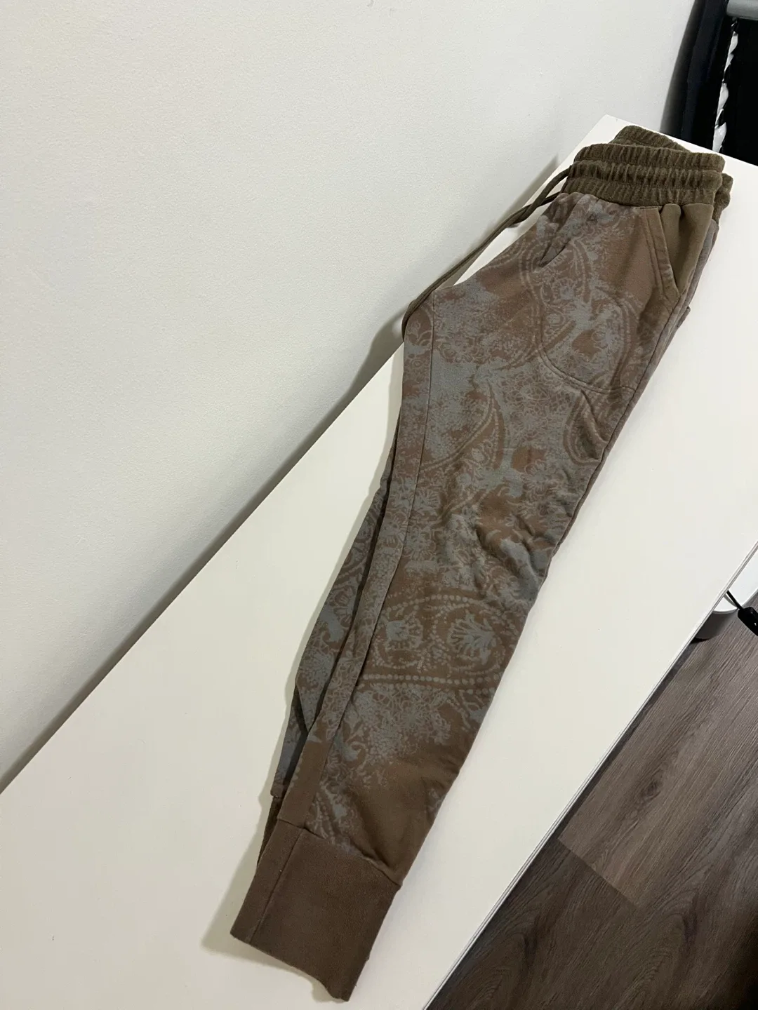 Brown Patterned Jogger Pants image indicator(3)