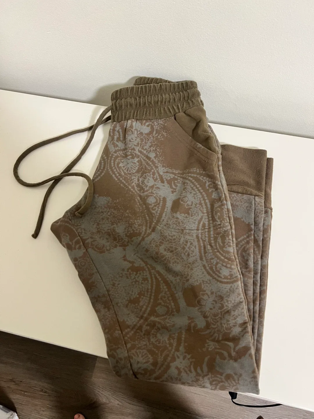 Brown Patterned Jogger Pants image indicator(2)