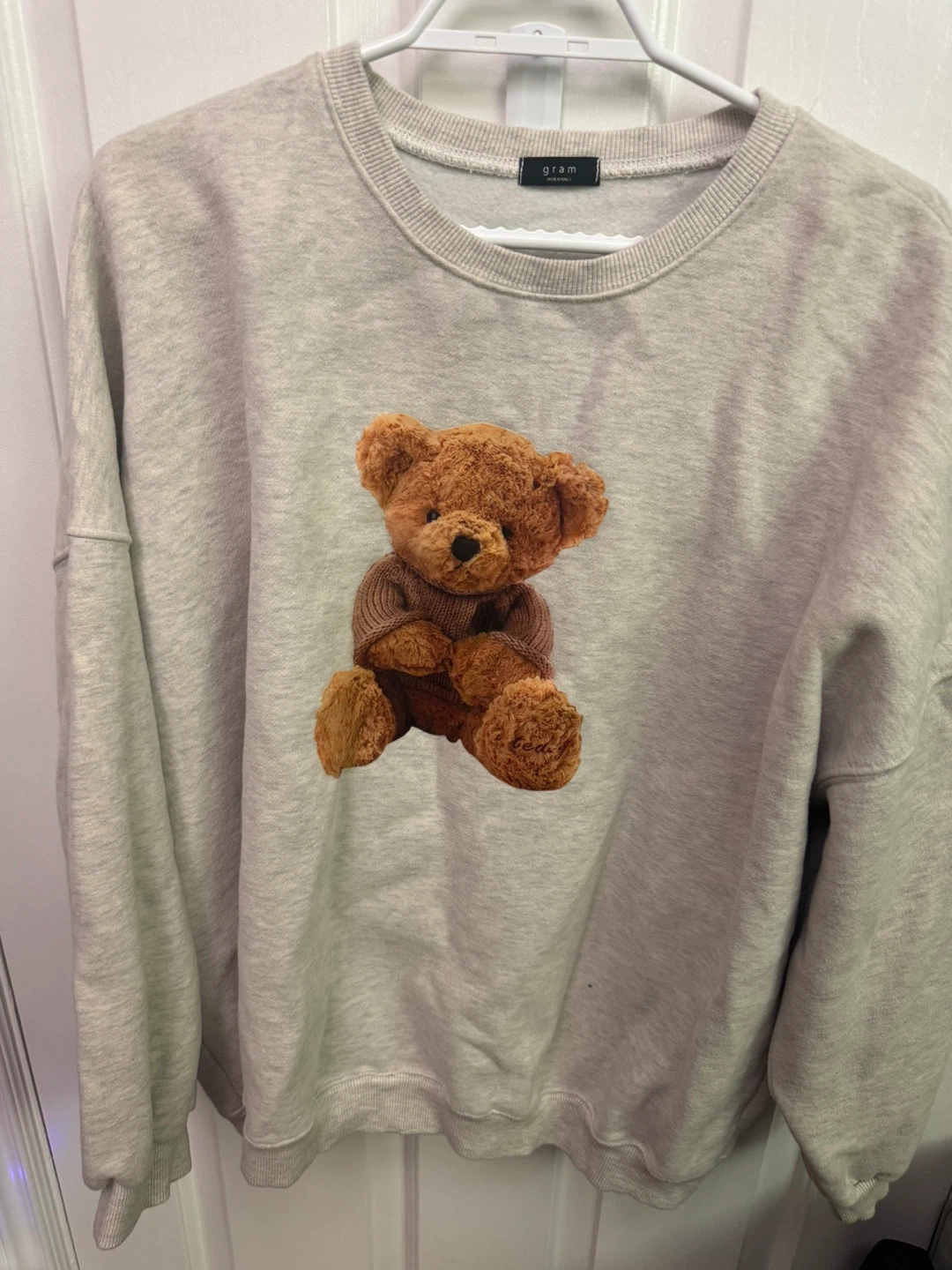 Gram Oversized Teddy Bear Sweatshirt