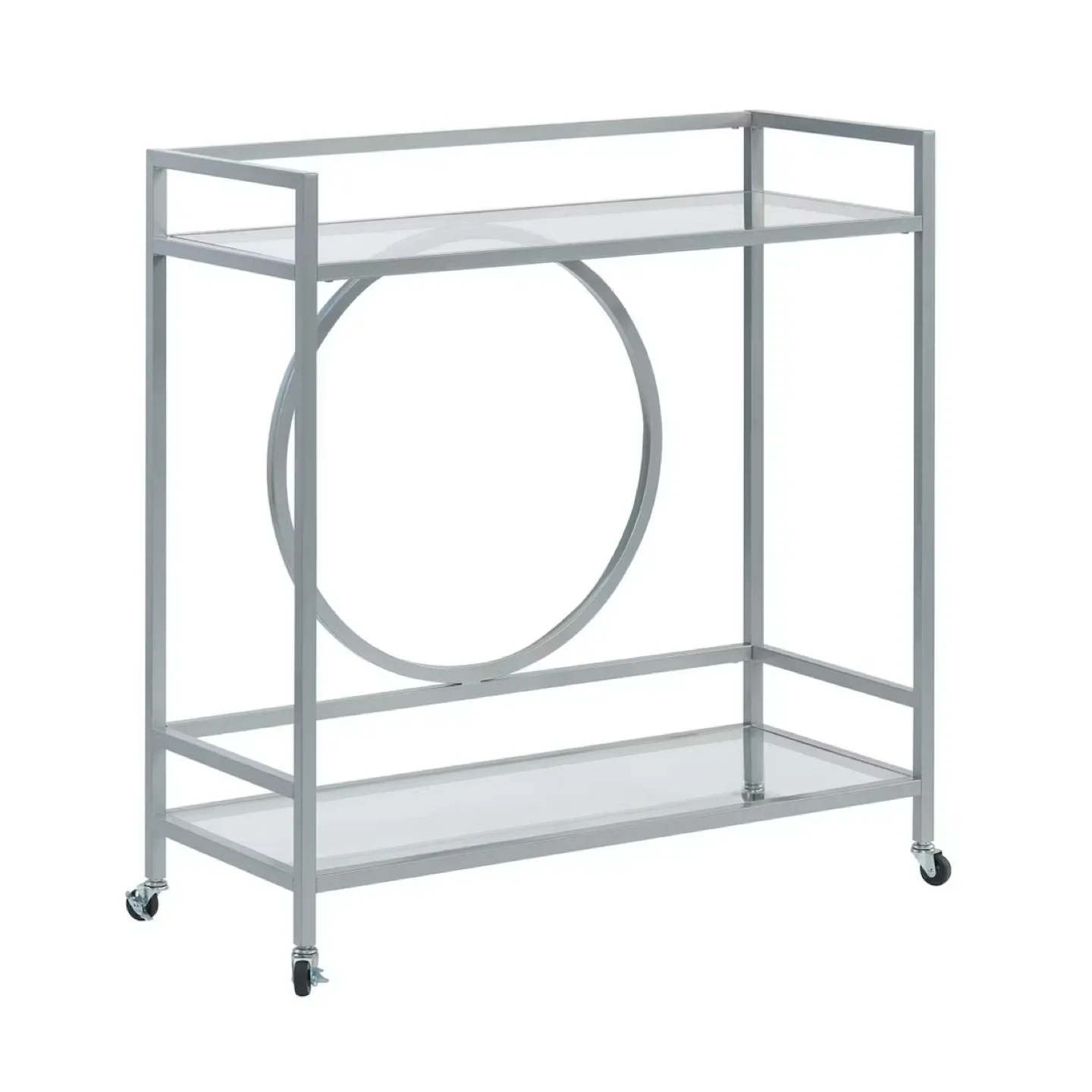 Silver Metal & Glass Bar Cart image indicator(2)