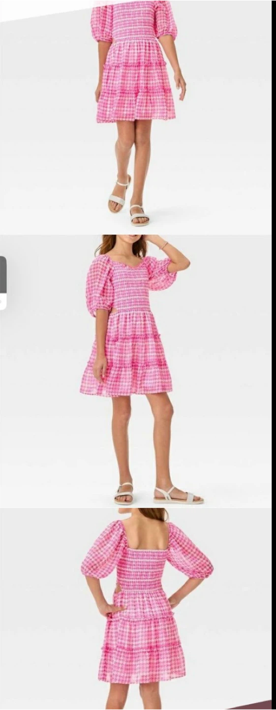 NWT Target Pink Smocked Girls Dress Sizes XS-XL - photo 3