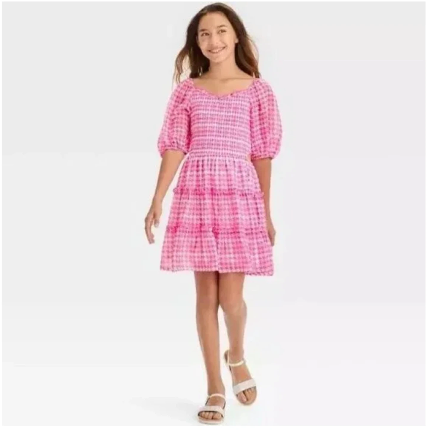 NWT Target Pink Smocked Girls Dress Sizes XS-XL - photo 5