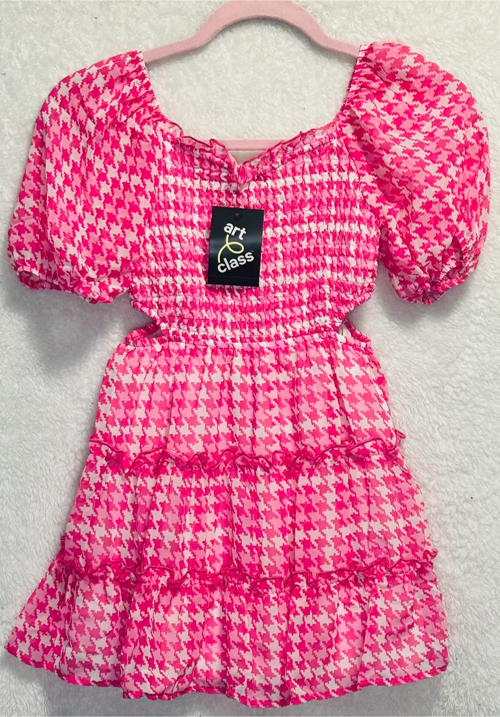 NWT Target Pink Smocked Girls Dress Sizes XS-XL thumbnail