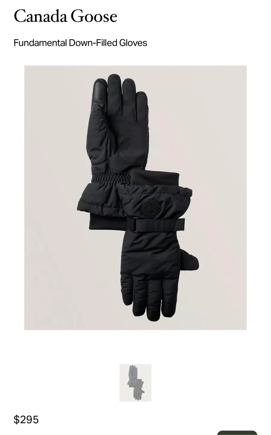 Canada Goose Fundamental Down-Filled Gloves image indicator(2)