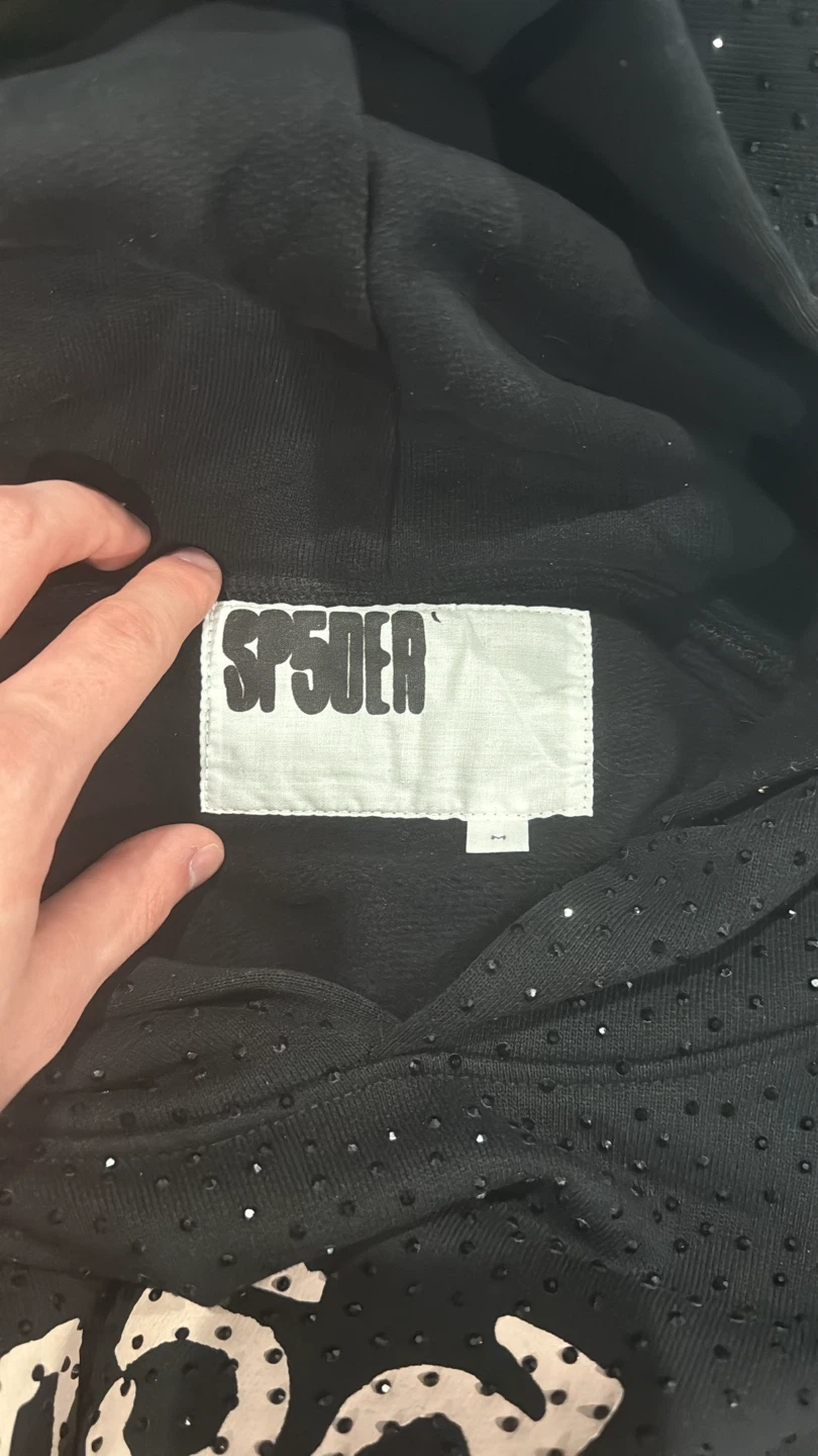 SP5DER Black Rhinestone Hoodie - photo 2