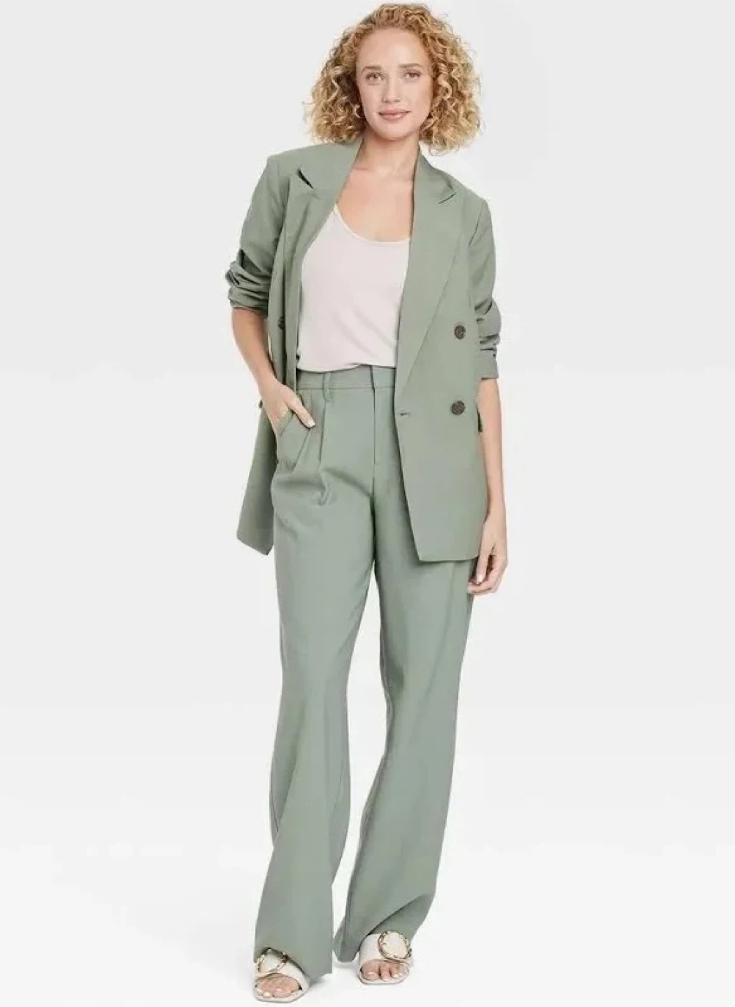 NWT Target A New Day Sage Green Blazer Sizes XS-2X - photo 2