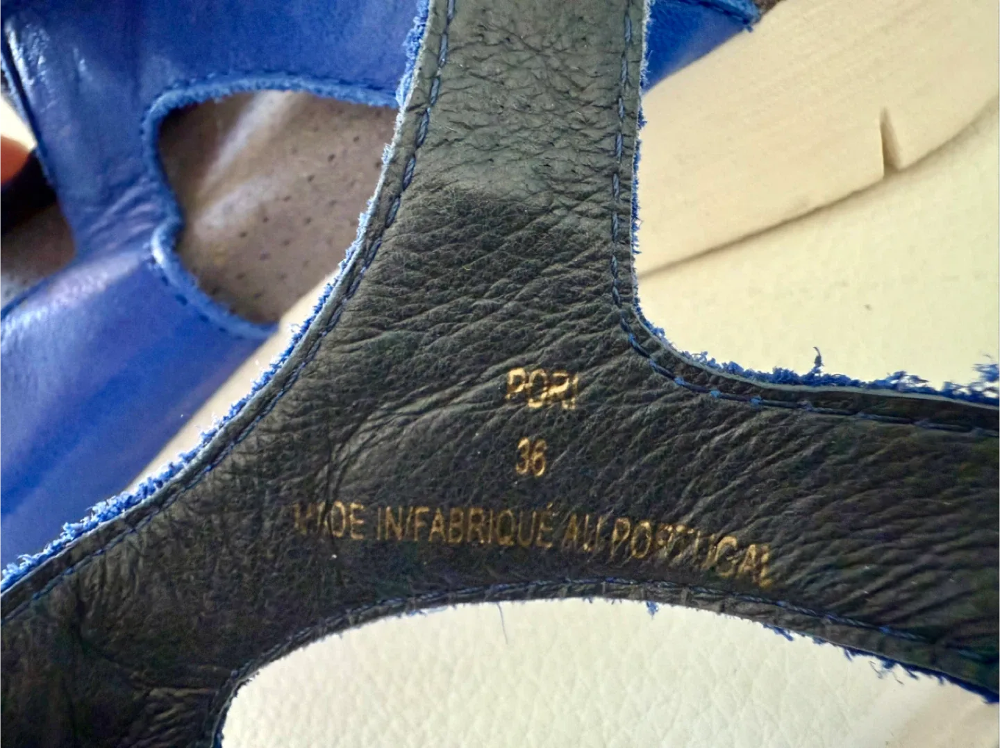 Royal Blue Leather Sandals - Size 6 image indicator(2)