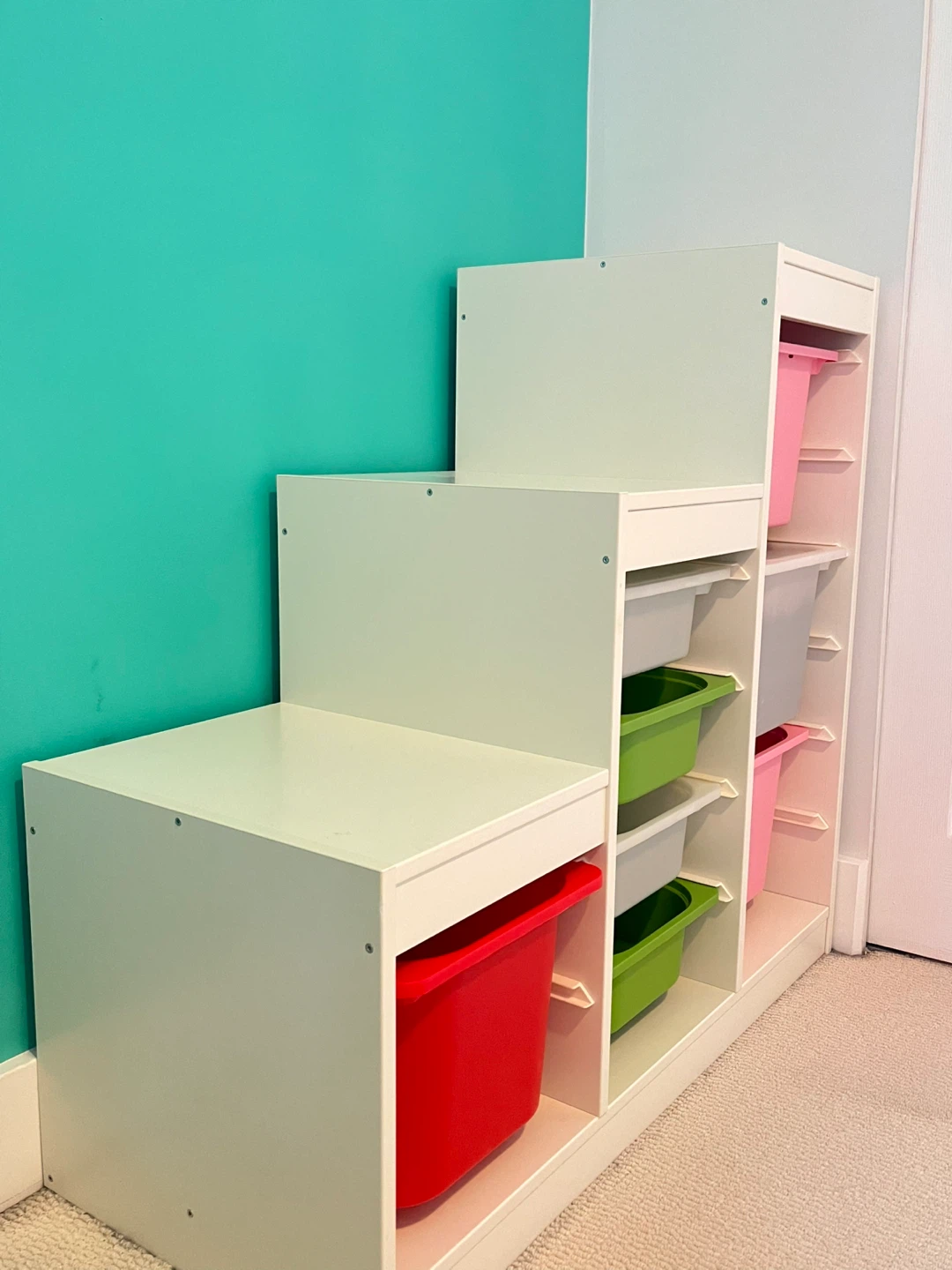 FREE Storage Shelf with Bins (Great condition) - photo 2