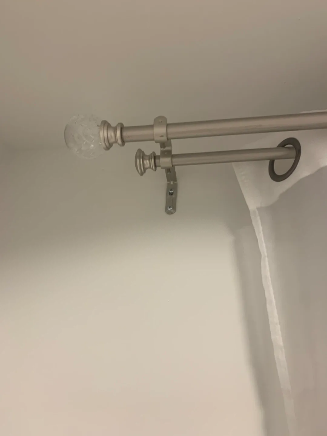 2 sets - double curtain rods