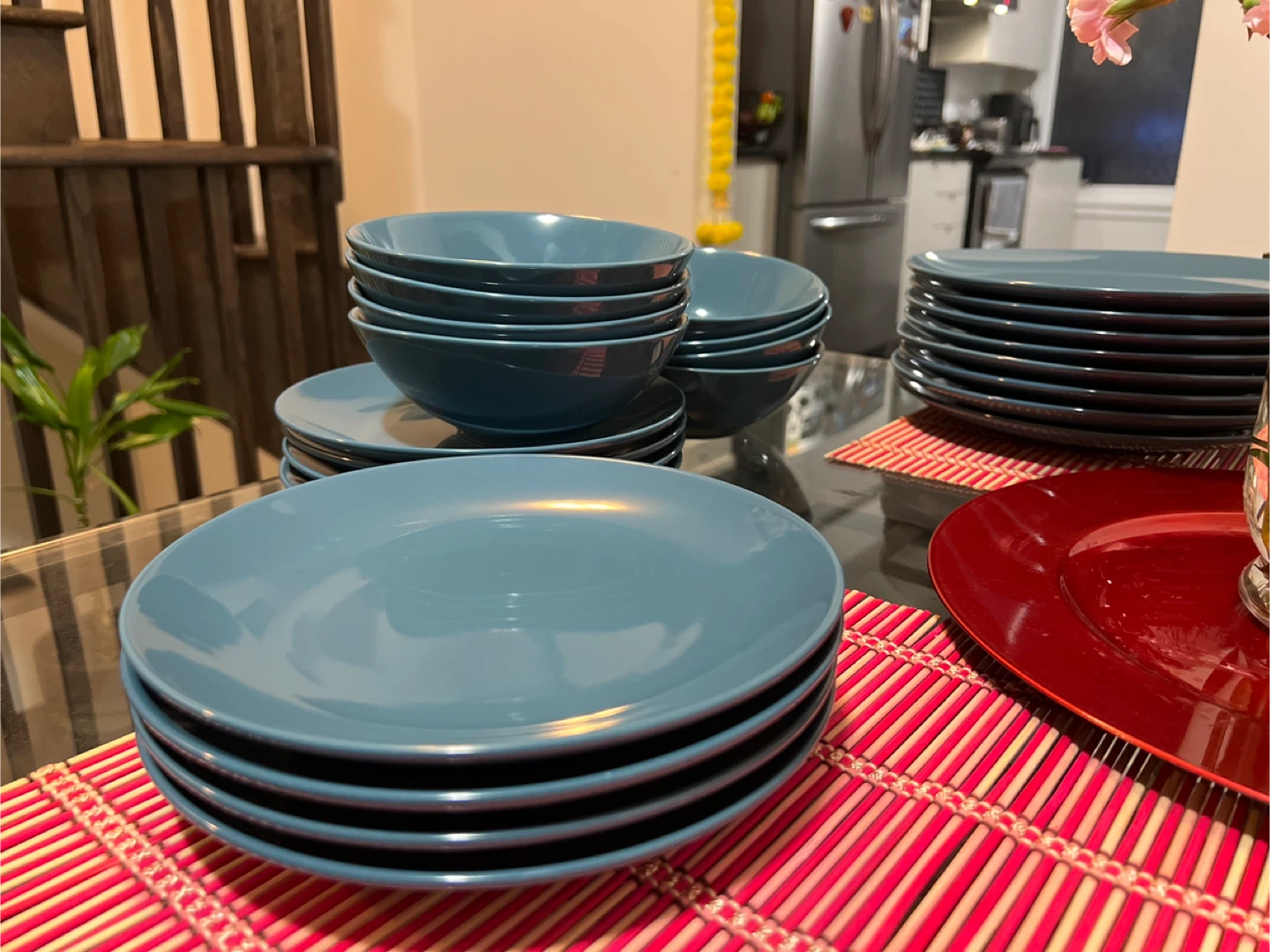 IKEA 24 Piece Dinnerware Set - Teal - photo 2