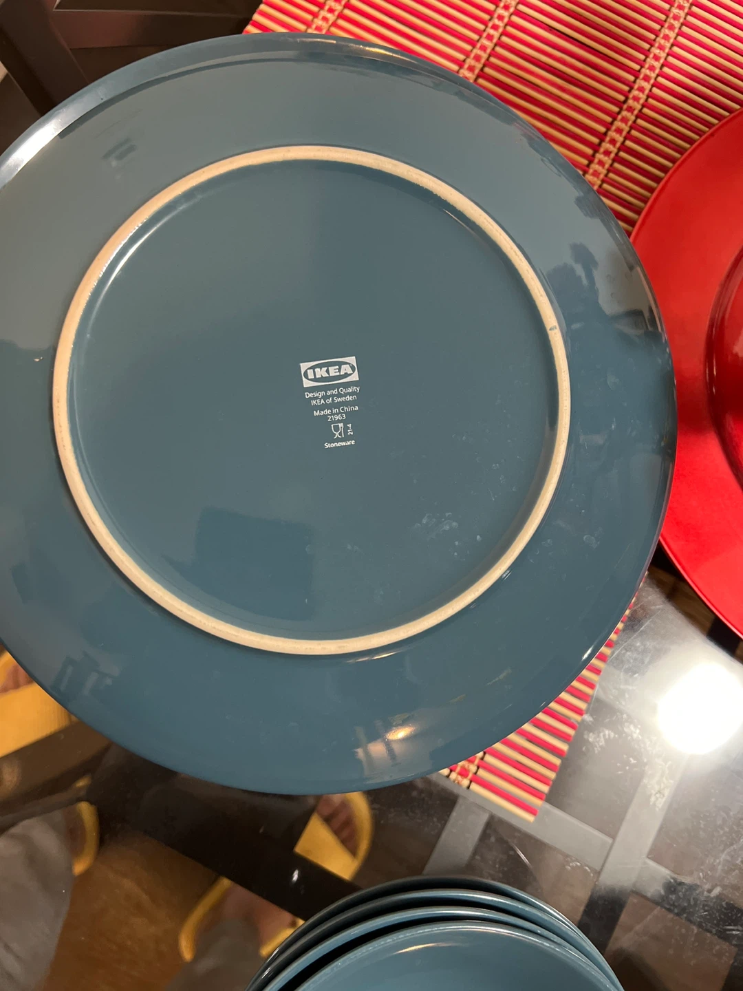 IKEA 24 Piece Dinnerware Set - Teal - photo 3