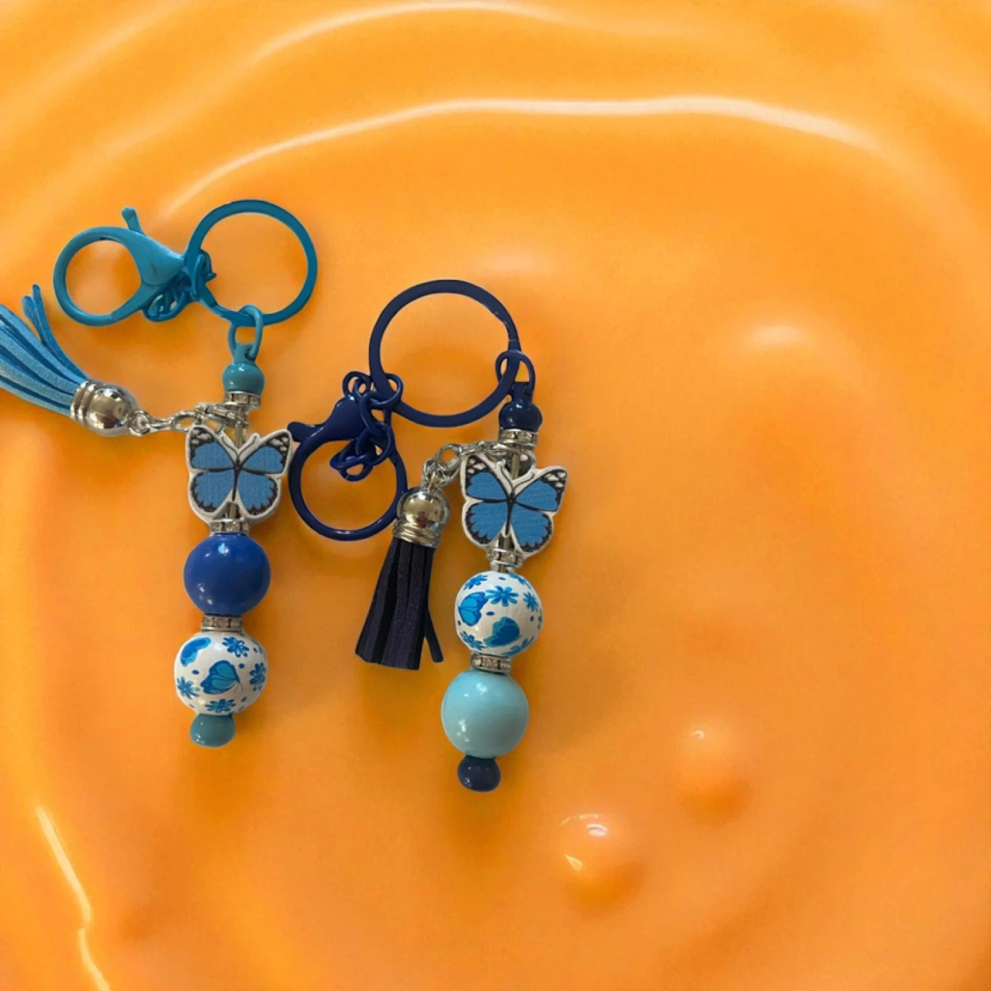 Butterfly Beaded Keychain - photo 3