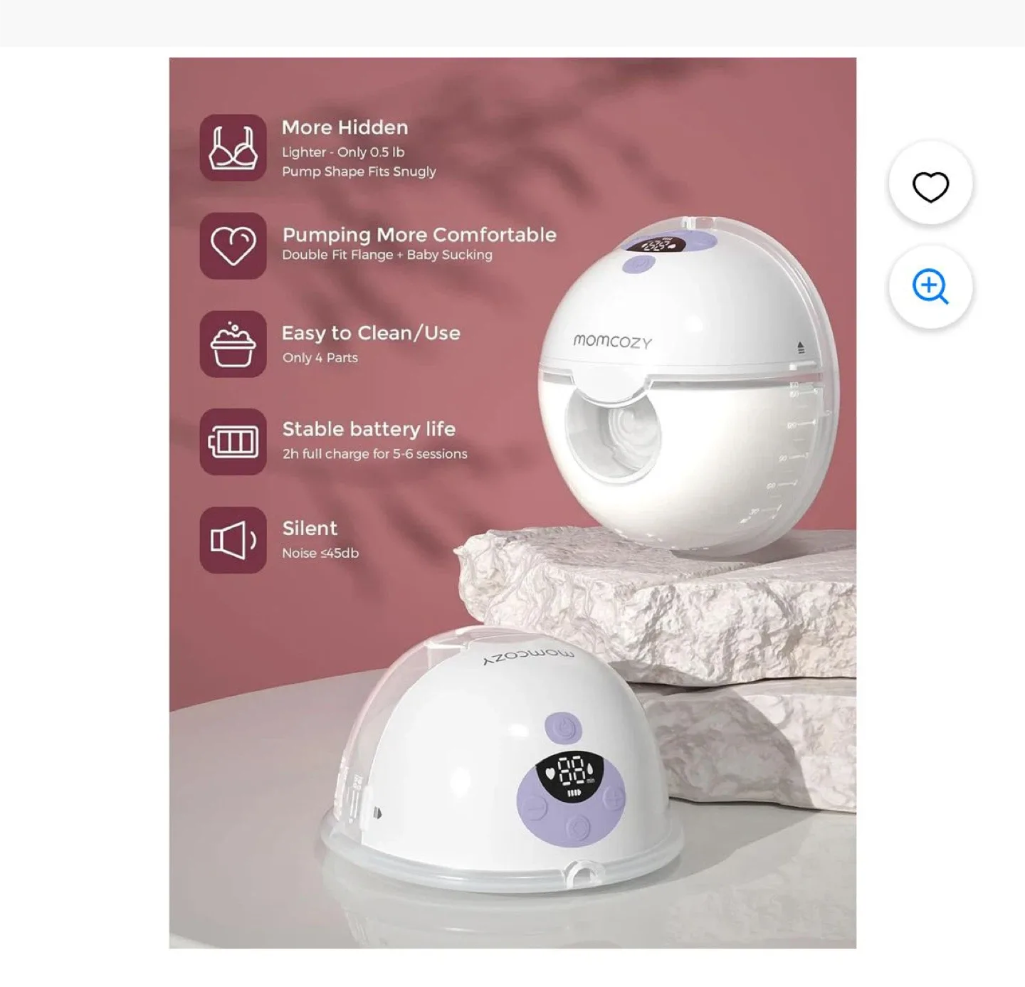 Momcozy M5 Wearable Breast Pump - New in Box! image indicator(4)